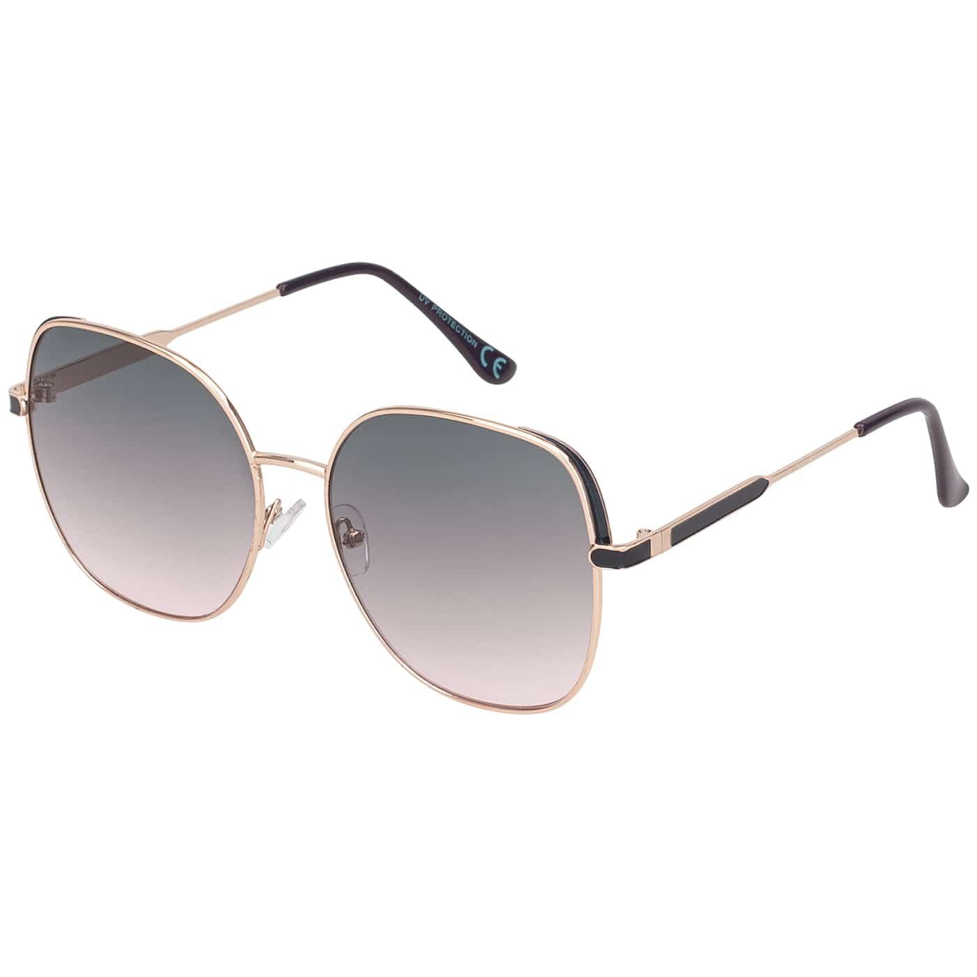 Designer BEZLIT Rundglas Linsen braunen mit (1-St) Sonnenbrille Gold-Lila und Damen Eyewear rosa, Pilotenbrille braun-blau violett, grau-rosa,