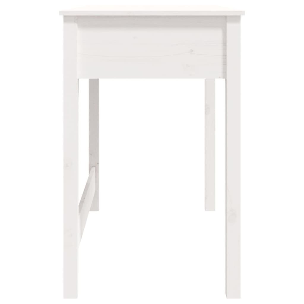 Weiß Weiß | mit vidaXL 100x50x78 Kiefer Massivholz Schreibtisch Schubladen Weiß cm Schreibtisch