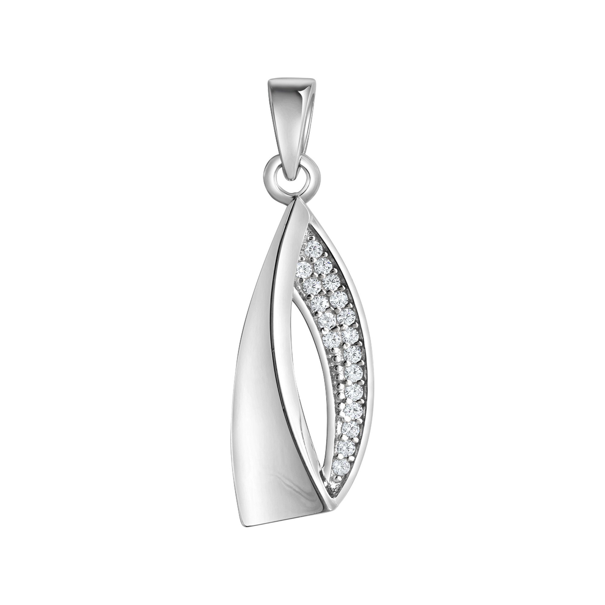 Vivance Kettenanhänger 925-Sterling Silber rhodiniert Zirkonia