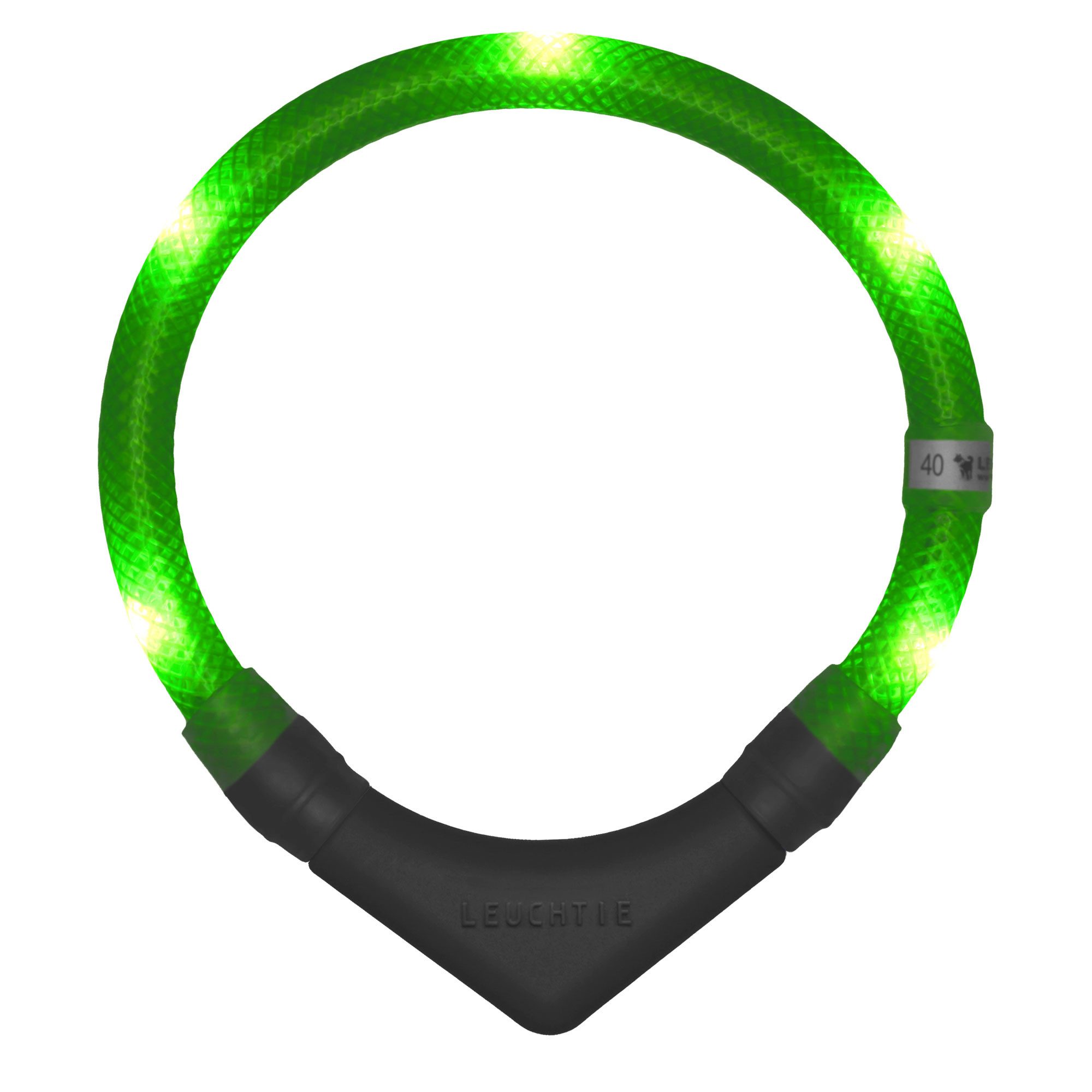 LEUCHTIE Leuchthalsband LEUCHTIE Plus Bewegungssensor neongrün 47,5, LED-Halsband für Hunde – mit AAA-Batterien, bis zu 100 h Leuchtdauer
