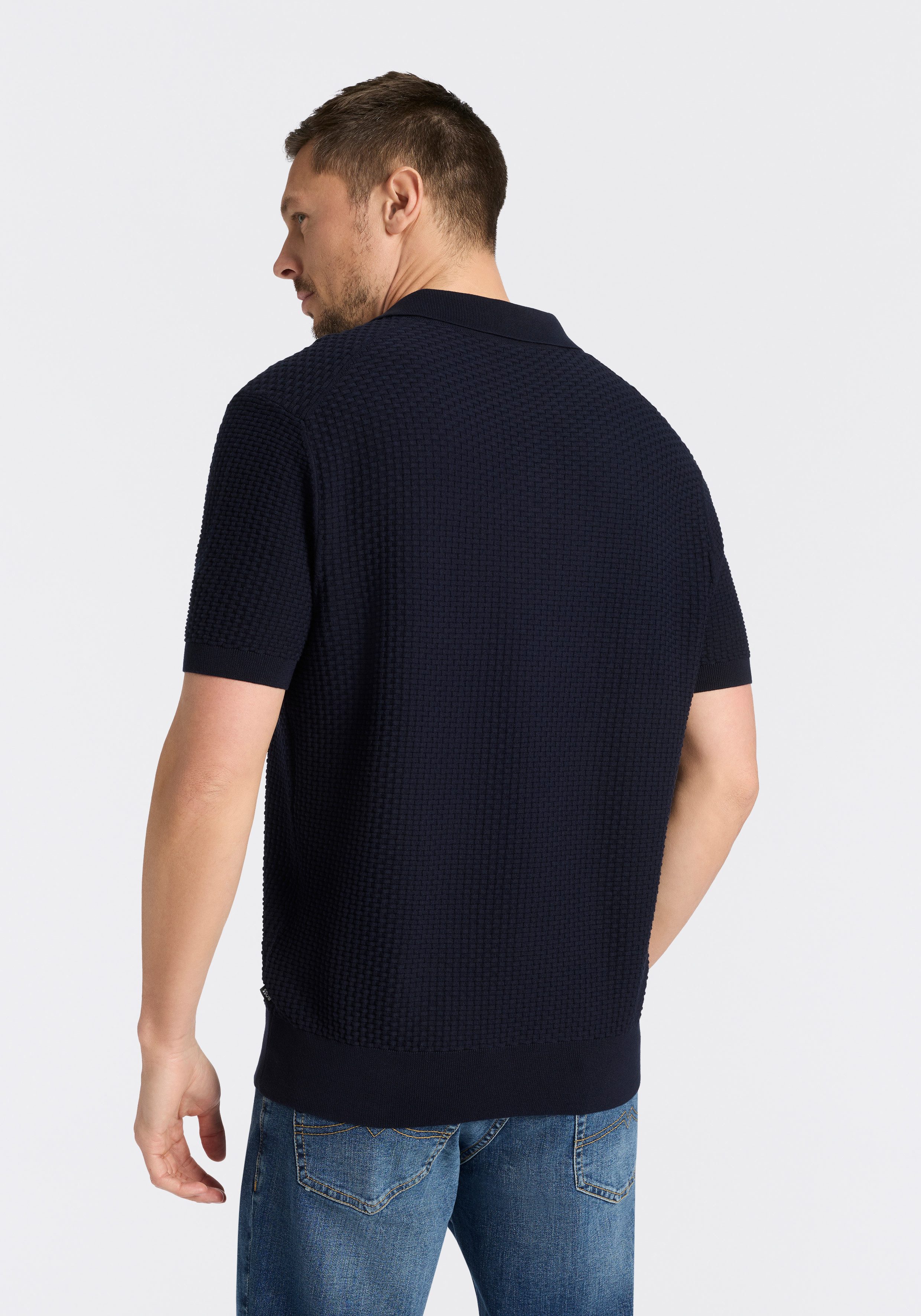 BOSS Kurzarmpullover H-Natalo mit Polokragen, regular fit