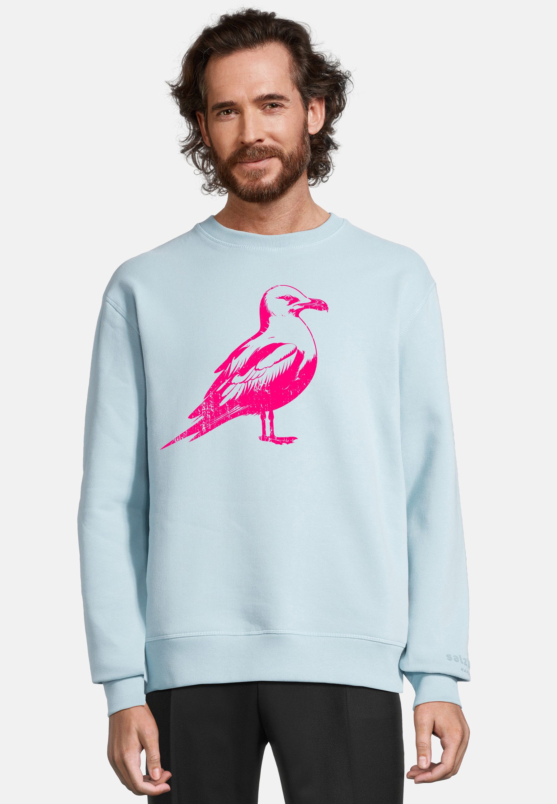 salzhaut Hoodie OLBEN UNISEX - MÖWE Unisex normale Passform Damen Kapuzenpullover– lässig, frisch und nordisch charmant!