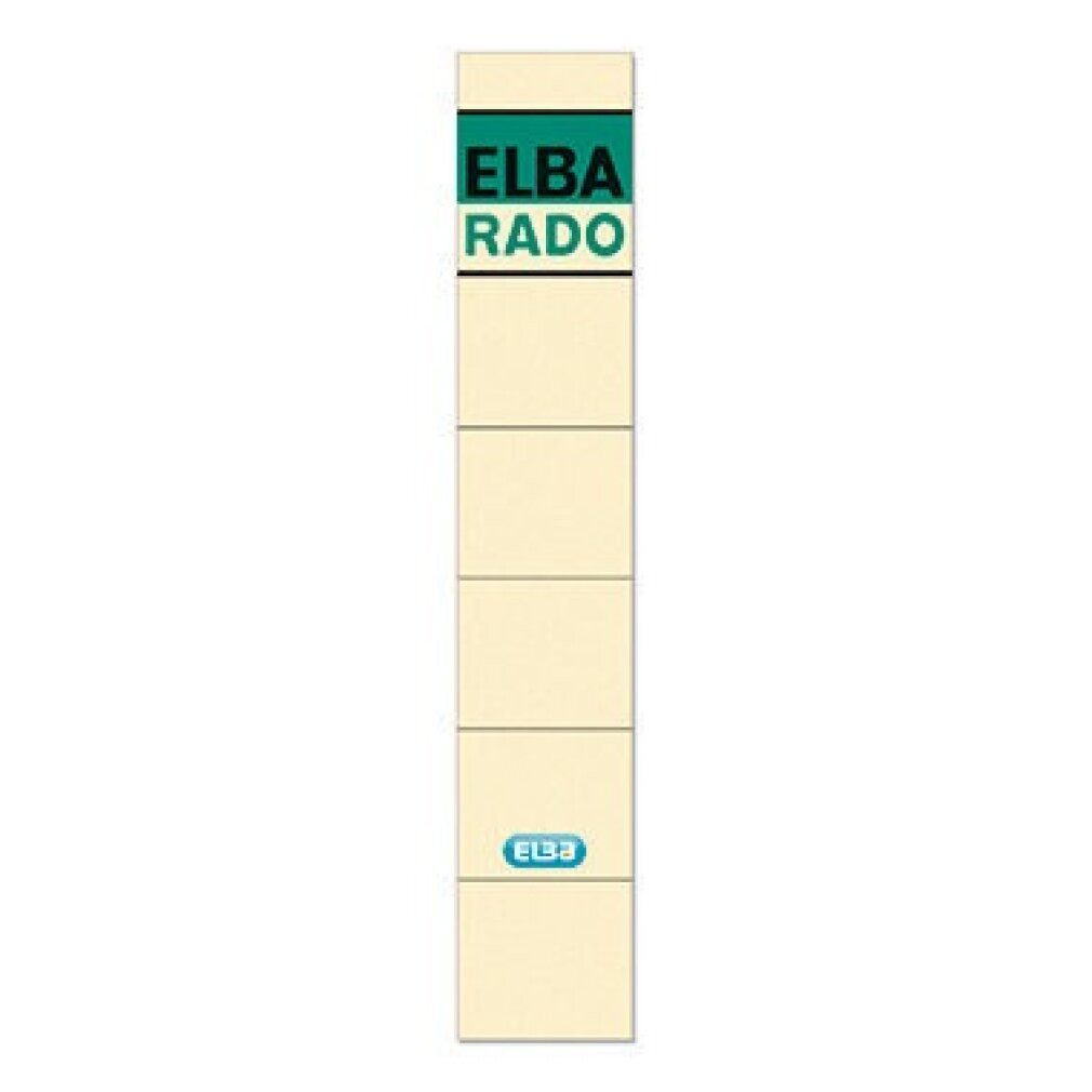 ELBA Aktenordner Rückenschild SK 10er kurz schmal chamois ca 34x190mm 04614CH