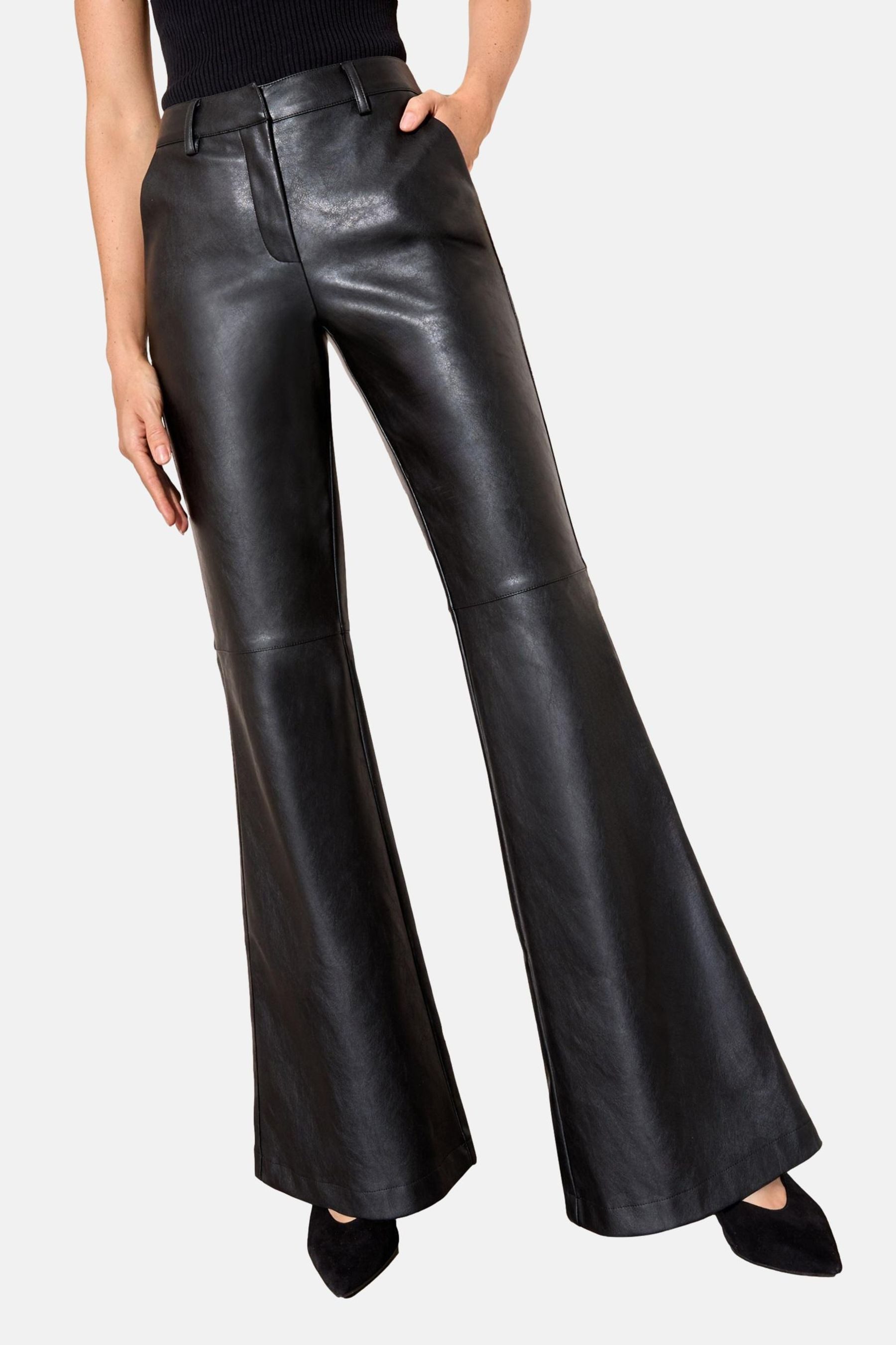 Friends Like These Lederhose Friends Like These Ausgestellte Hose, Kunstled günstig online kaufen