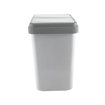 Ribelli Mülltrennsystem ZwEimer Müllbehälter 2 x 25 l grau/gran.