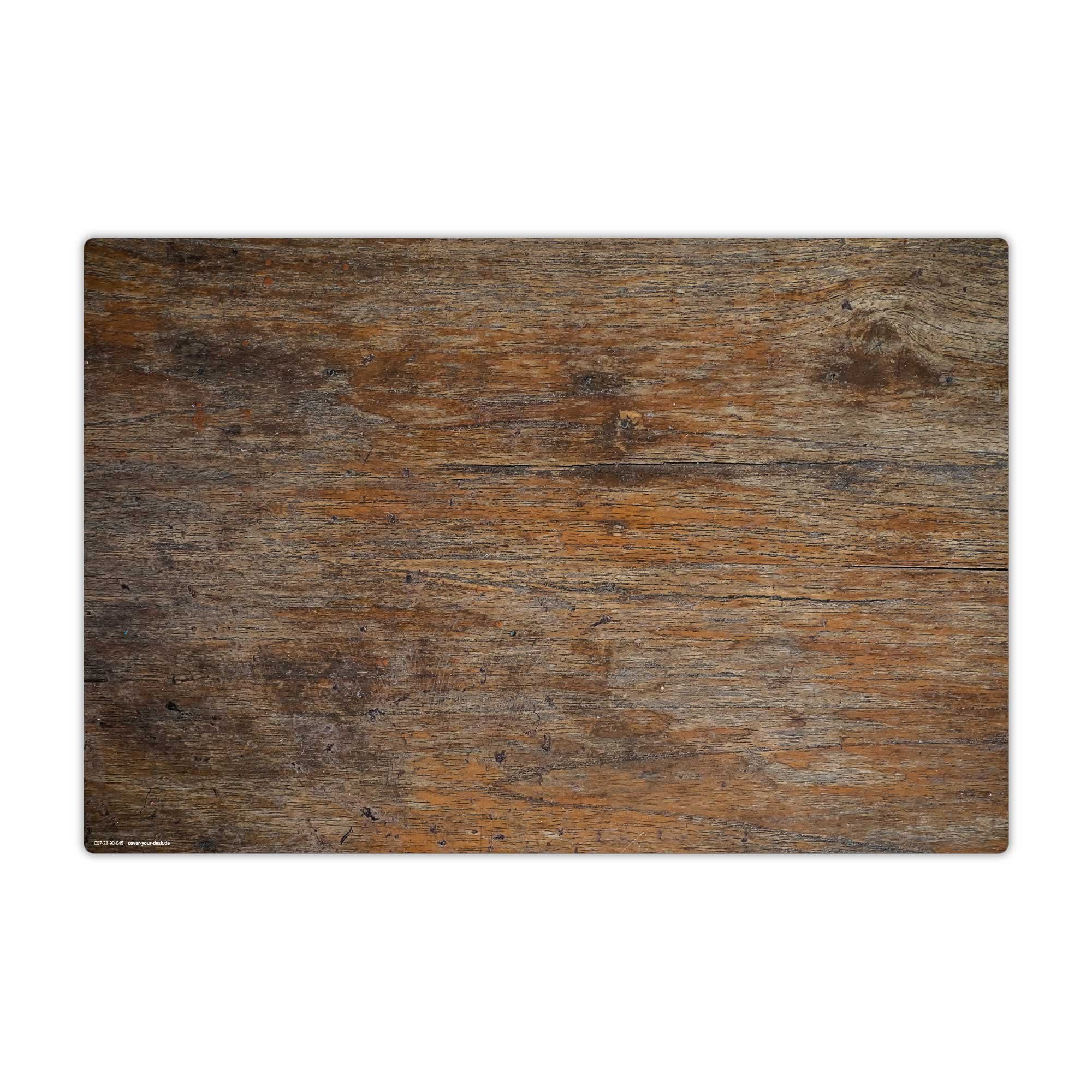 cover-your-desk.de Schreibtischunterlage abwaschbar- Antikes Holz -aus premium Vinyl - Made in Germany