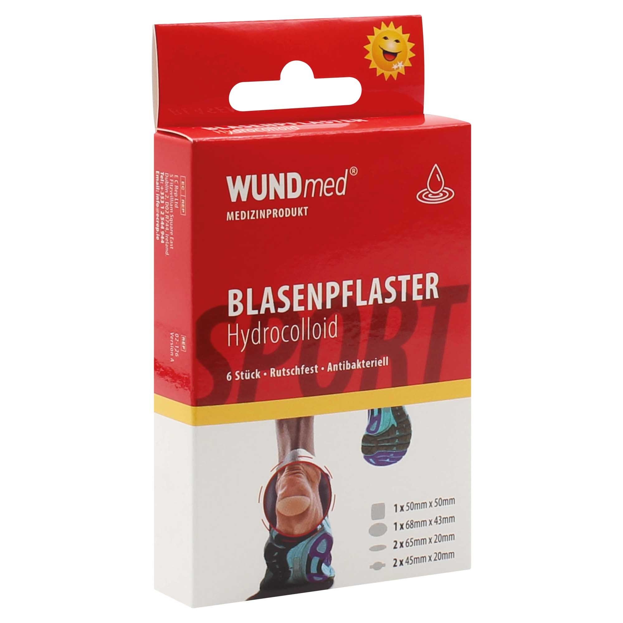 Wundmed Wundpflaster WUNDmed® Blasenpflaster Hydrocolloid Transparent 6 Stück/Packung
