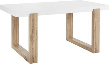 INOSIGN Esstisch Solid, weiße hochglanzfarbene Tischplatte, in zwei verschiedenen Größen