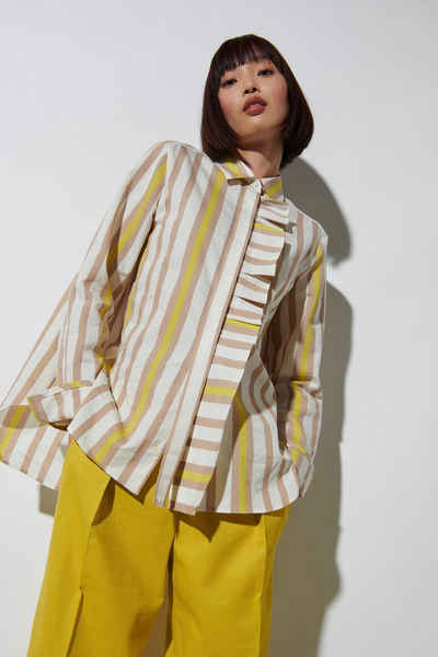 Luisa Cerano Hemdbluse Bluse mit Fancy-Stripe, white