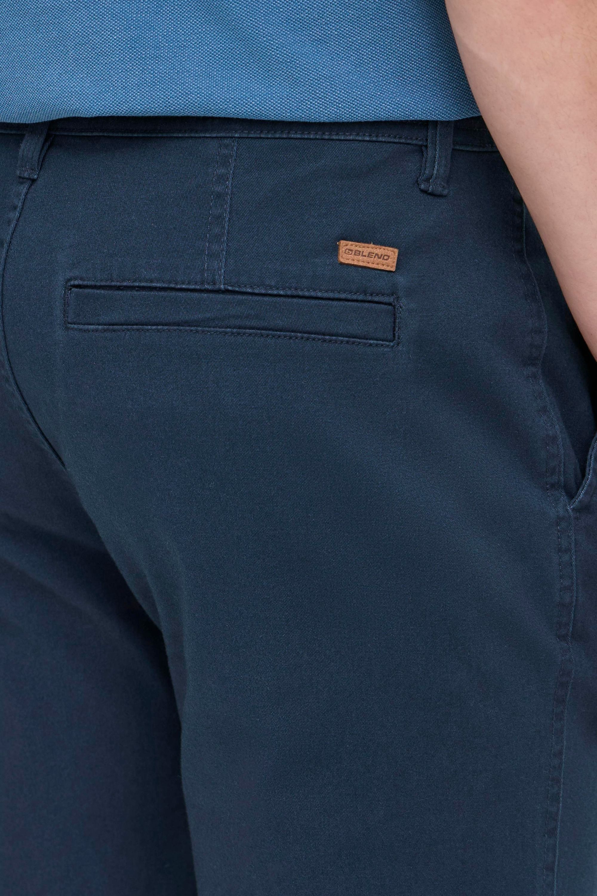 Blend Chinohose BHTirak Stoffhose mit Gürtelschlaufen und Leder-Details - Regular Fit