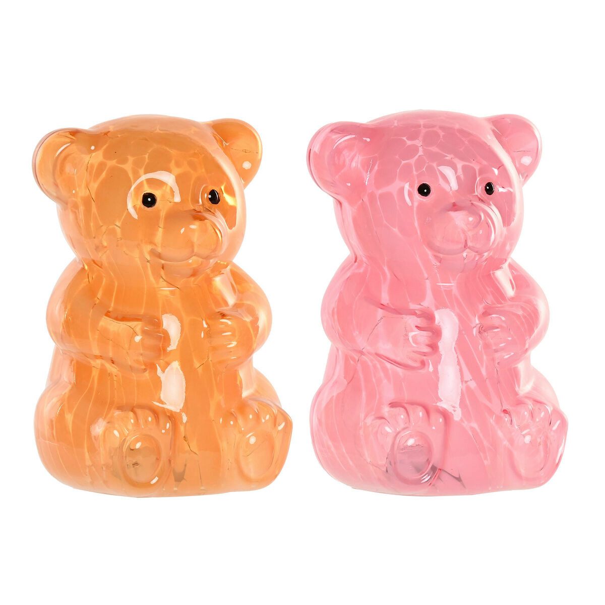 Bigbuy Schreibtischlampe Tischlampe Leuchtende Dekoration SanLove Glas Urban 2 Stück