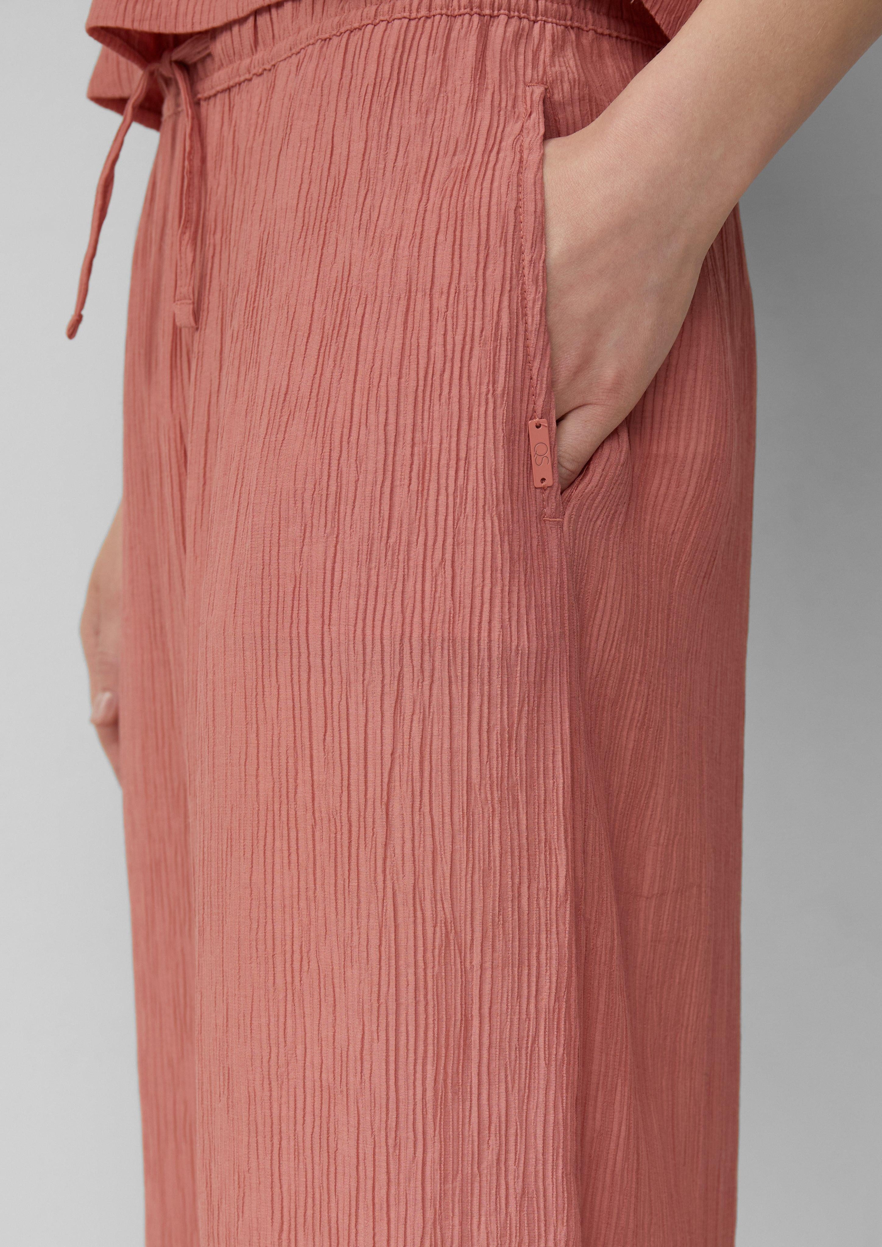 QS 7/8-Hose Strukturierte Culotte aus Viskosemix günstig online kaufen