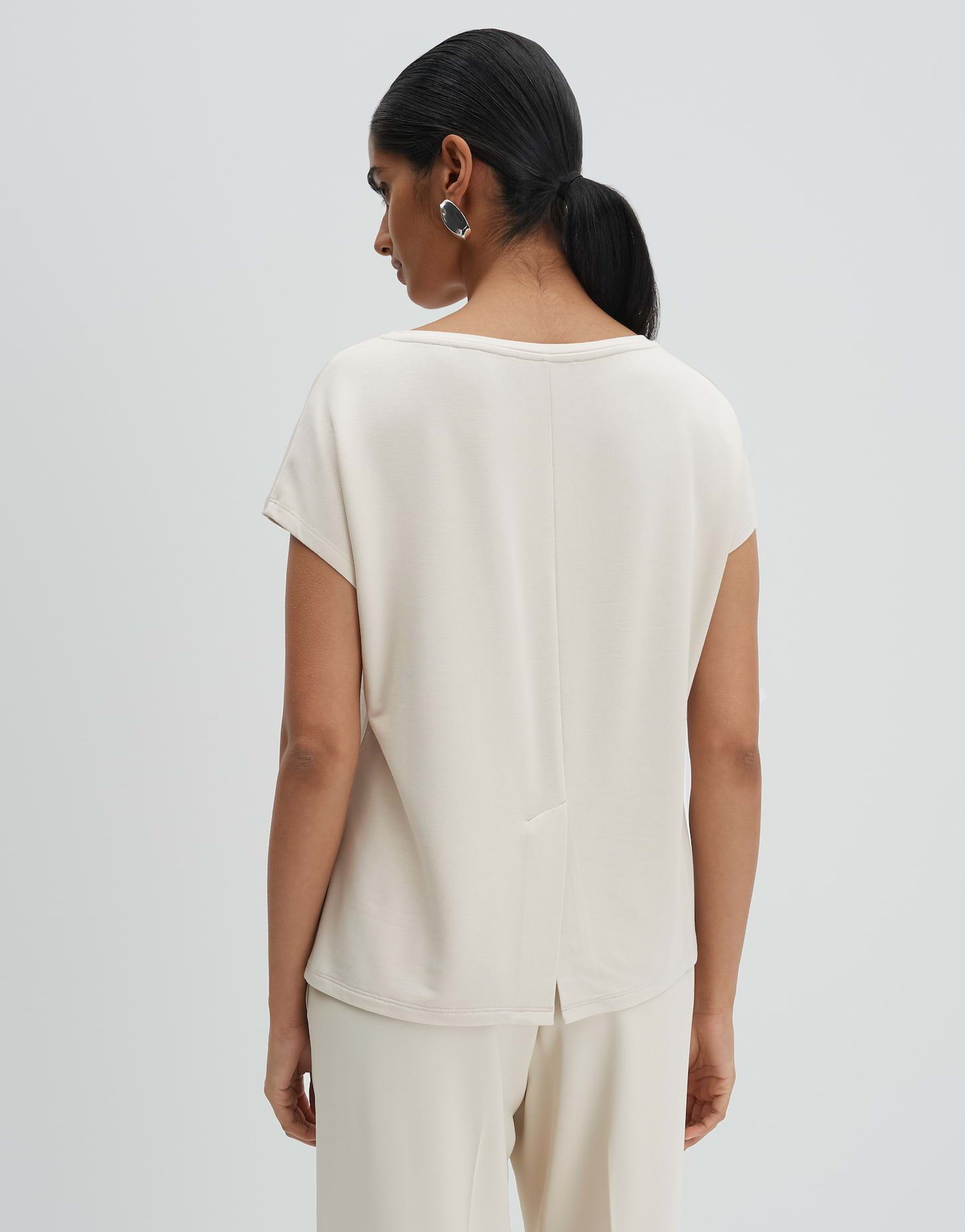 someday Kurzarmshirt Kamie aus Modal U-Boot-Ausschnitt, entspannt für Everyday-Looks