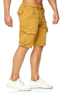 Max Men Cargoshorts Cargo Shorts Chino Bermuda Kurze Hose Stretch Sommer (1-tlg) 2709 in Gelb