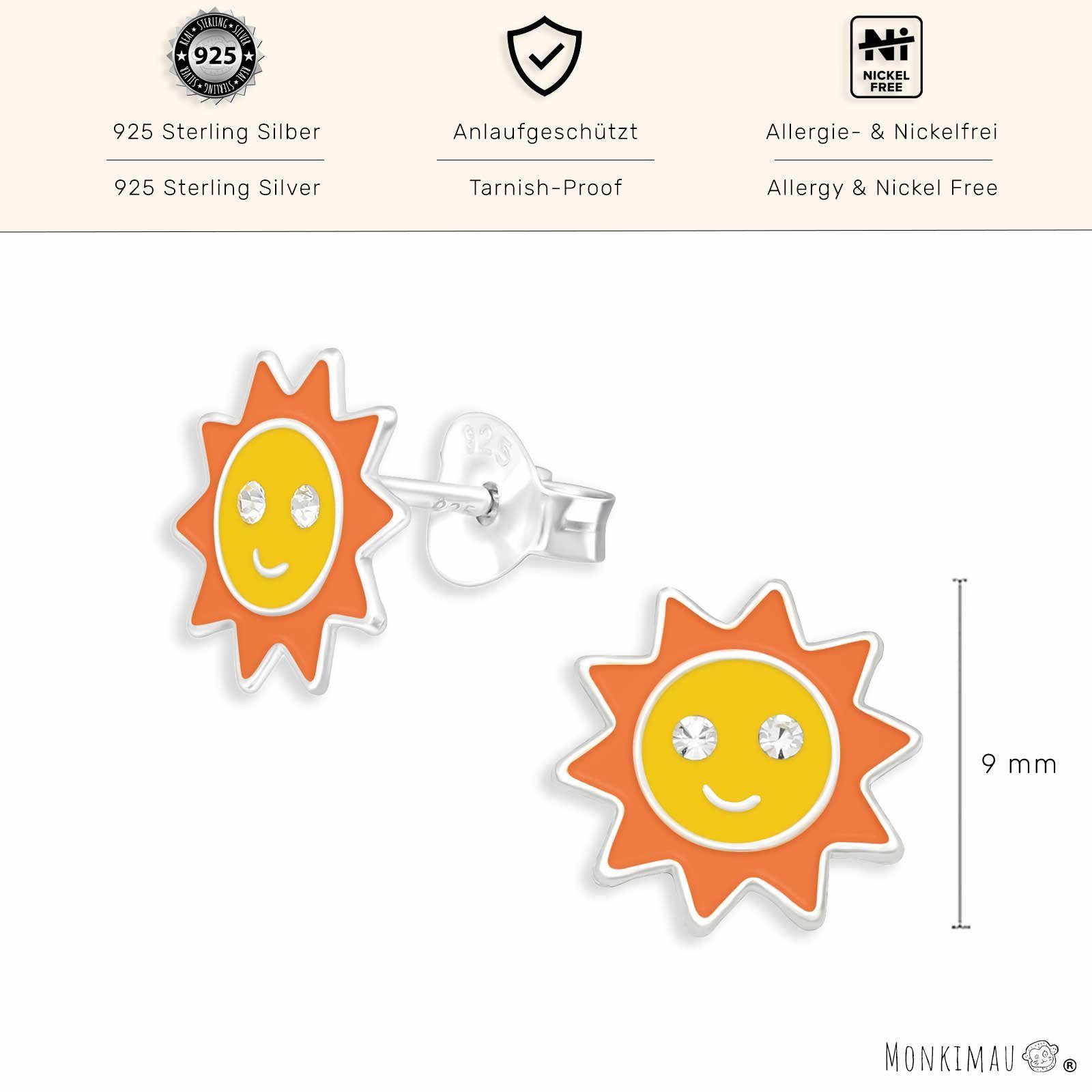 Ohrringe Silber 925 Ohrstecker (Packung) Paar aus Monkimau Sonnen