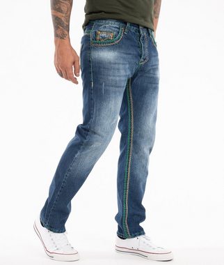 Rock Creek Straight-Jeans Herren Jeans dicke Nähte RC-2369