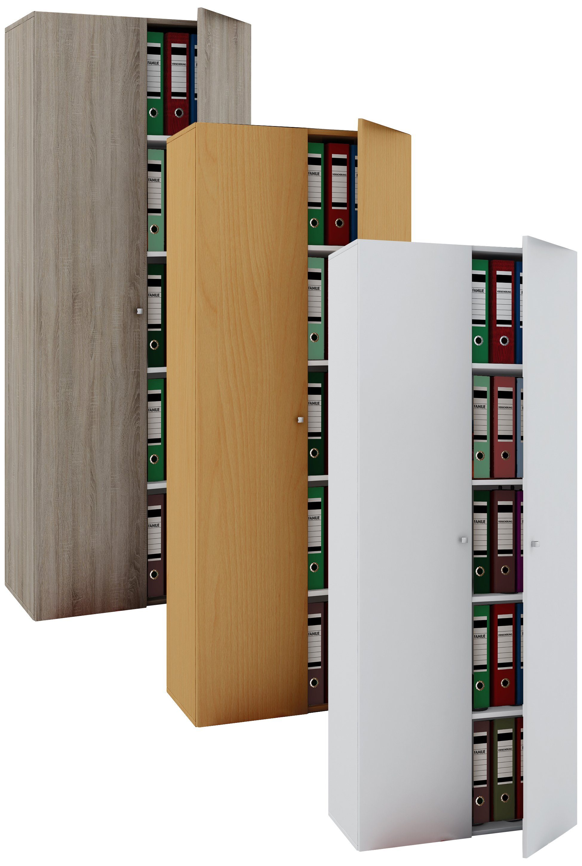 VCM Aktenschrank Büroschrank Bücher Ordner Aktenschrank Vandol (1-St), Maße  ca. B. 70 x H. 178 x T. 40 cm