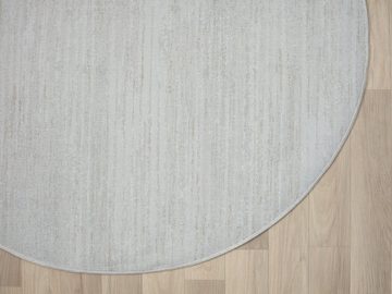 Teppich Teppich PASSIONE rund Creme-Multi 120 x 120 cm, LebensWohnArt, Höhe: 1 mm