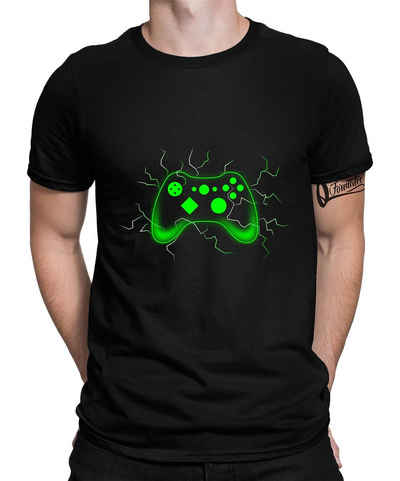 Quattro Formatee Kurzarmshirt Controller - Gaming Gamer Zocken Herren T-Shirt (1-tlg)