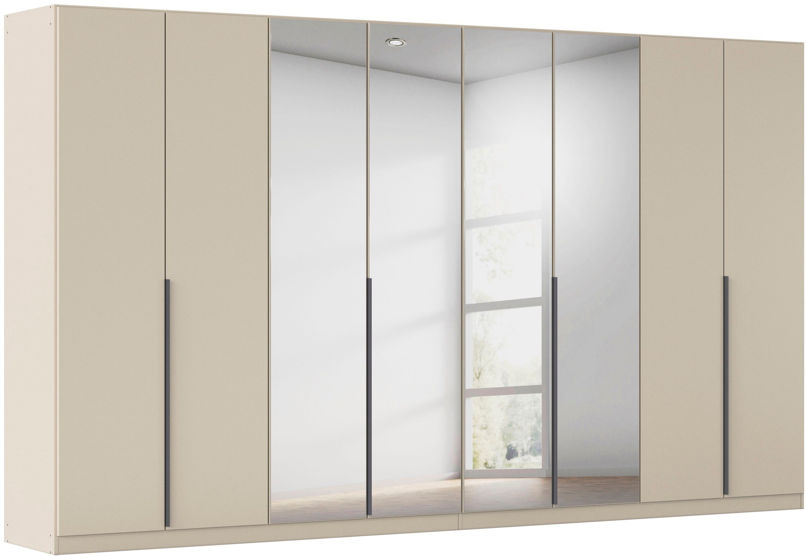 OTTO home Drehtürenschrank Kleiderschrank Schrank Garderobe AGORDO mit Dekor- oder Hochglanzfront (in zwei Griff-Farben, Breiten 91-405 cm) durchdachte Innenausstattung, in 8 Breiten und 2 Höhen MADE IN GERMANY