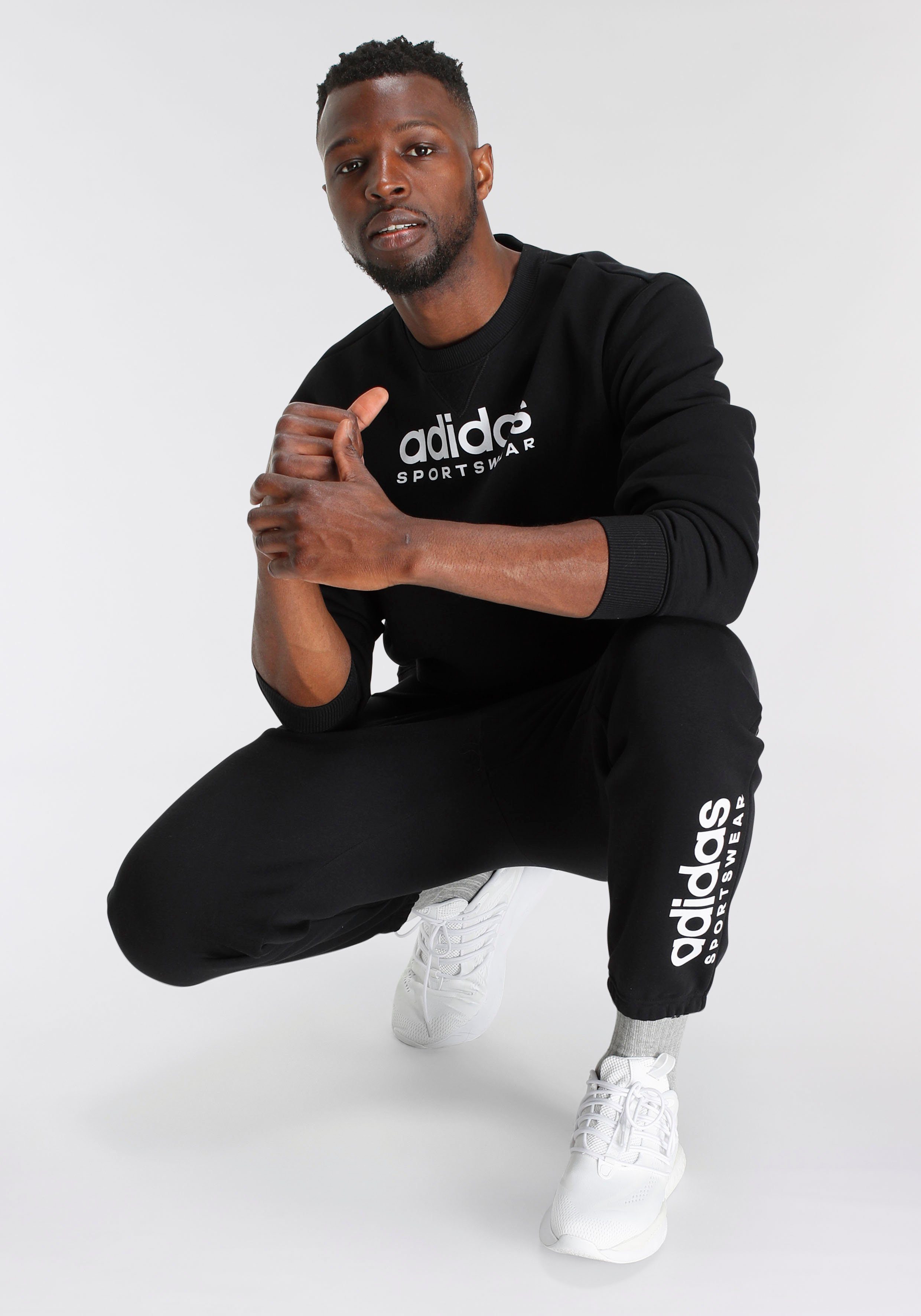 ALL SZN adidas Black FLEECE GRAPHIC Sweatshirt Sportswear