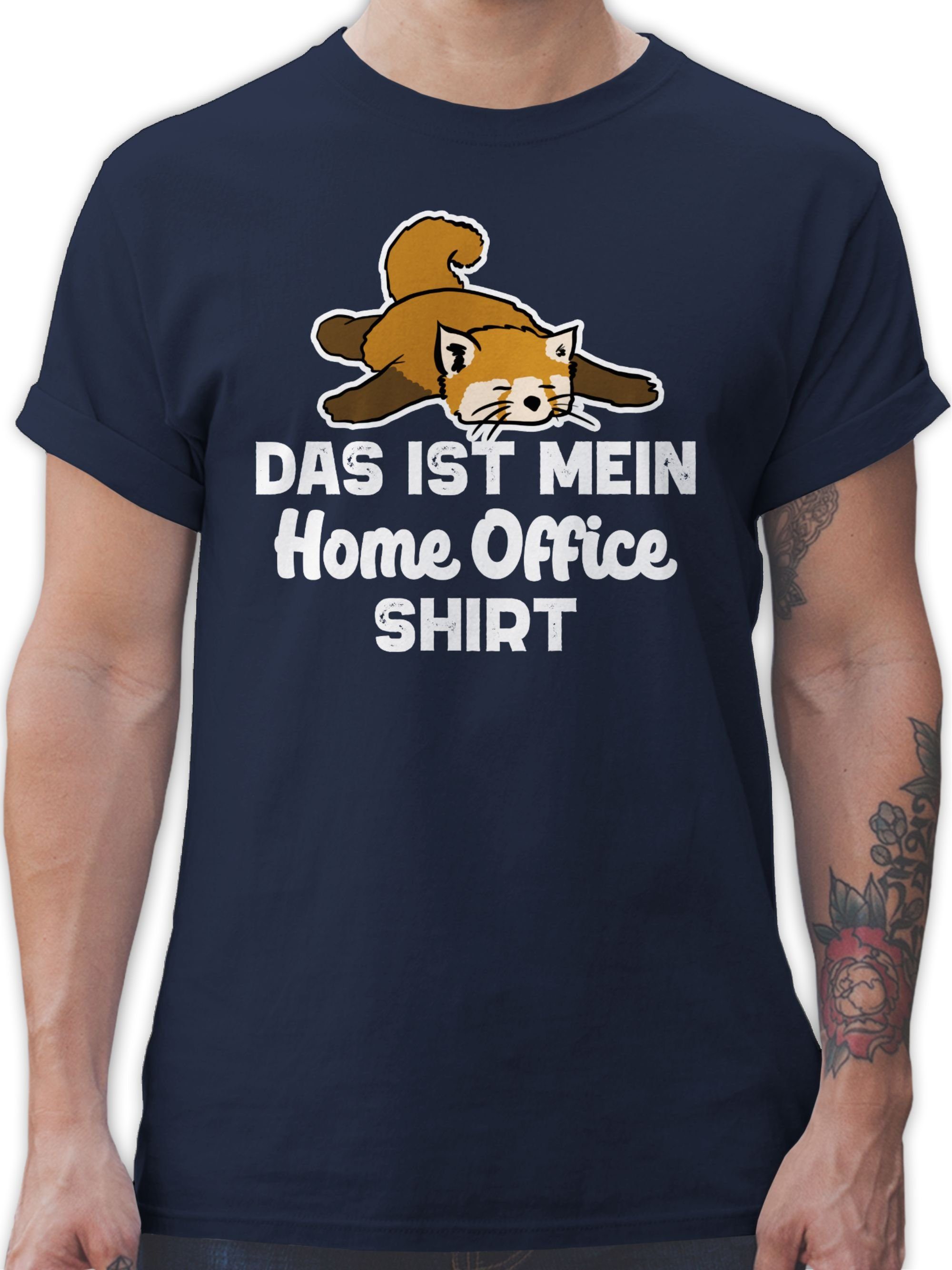 Shirtracer T-Shirt Das ist mein Home Office Shirt mit Fuchs Beruf und Job Geschenke 03 Navy Blau