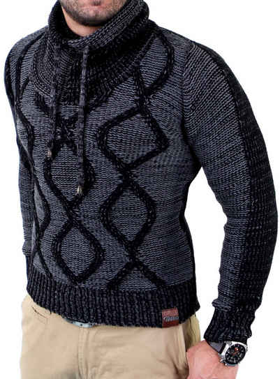 Reslad Strickpullover Reslad Herren Strickpullover Grobstrick Rollkragen Winter Pulli Männer (1-tlg) Strick-Pulli Männer Rollkragenpullover