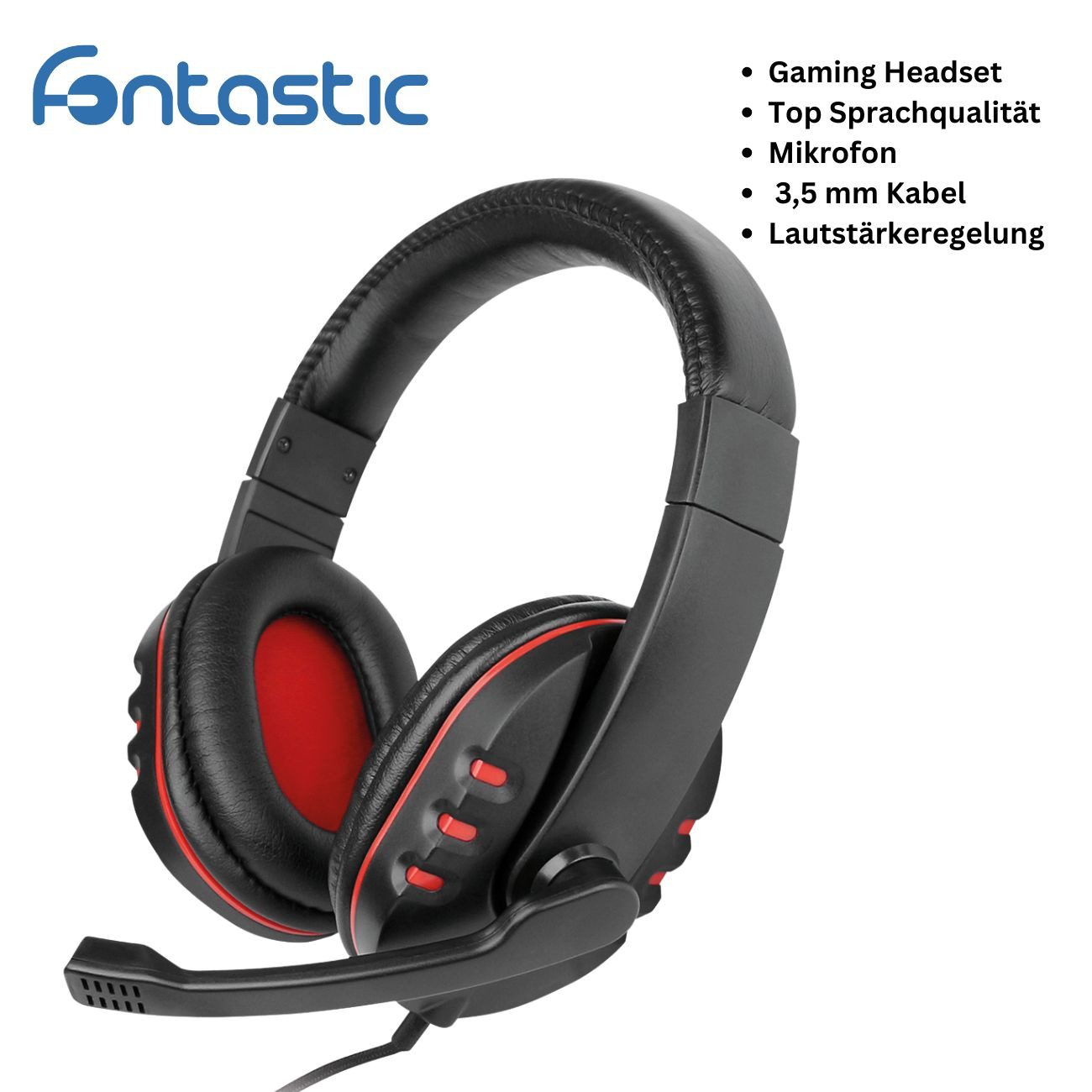 fontastic Noxx Gaming-Headset (Multimedia Stereo-Headset mit Mikrofon)