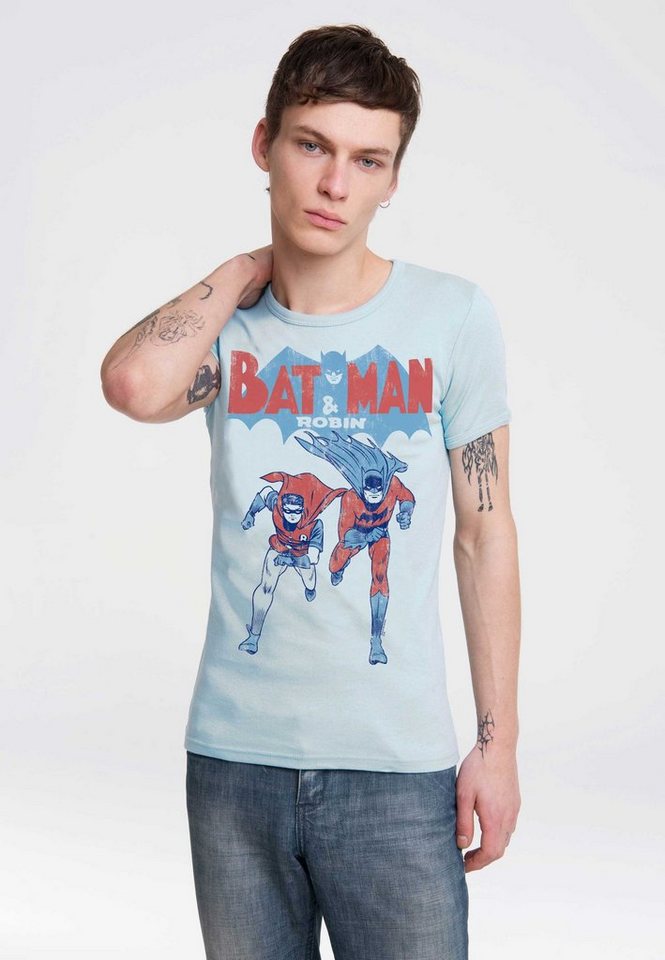 LOGOSHIRT T-Shirt Batman & Robin mit trendigem Superhelden-Print, Dank  Einlaufvorbehandlung auch nach vielen Wäschen formstabi