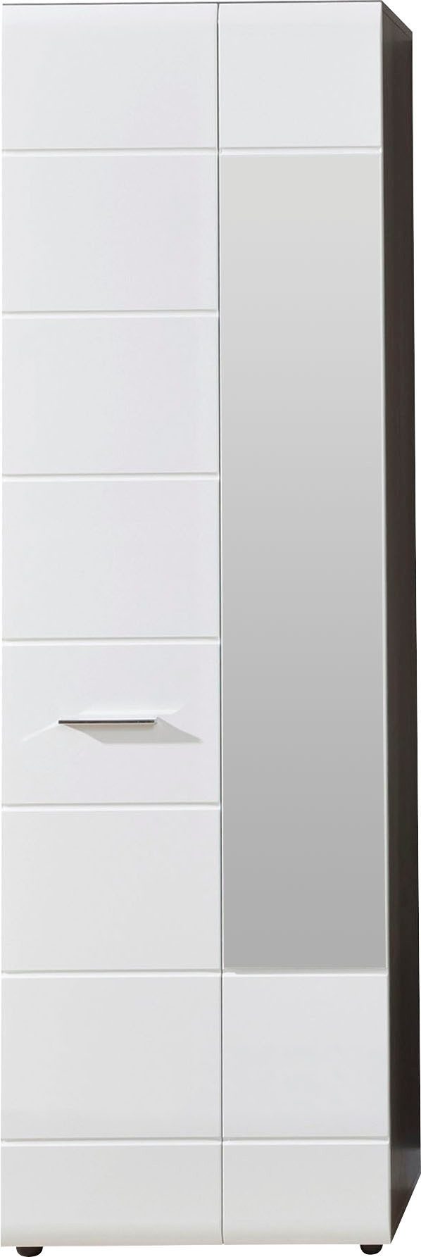 Home affaire Garderobenschrank Sovana Garderobenschrank mit 2 Türen & Spiegel - (B/T/H) 60/36/191 cm