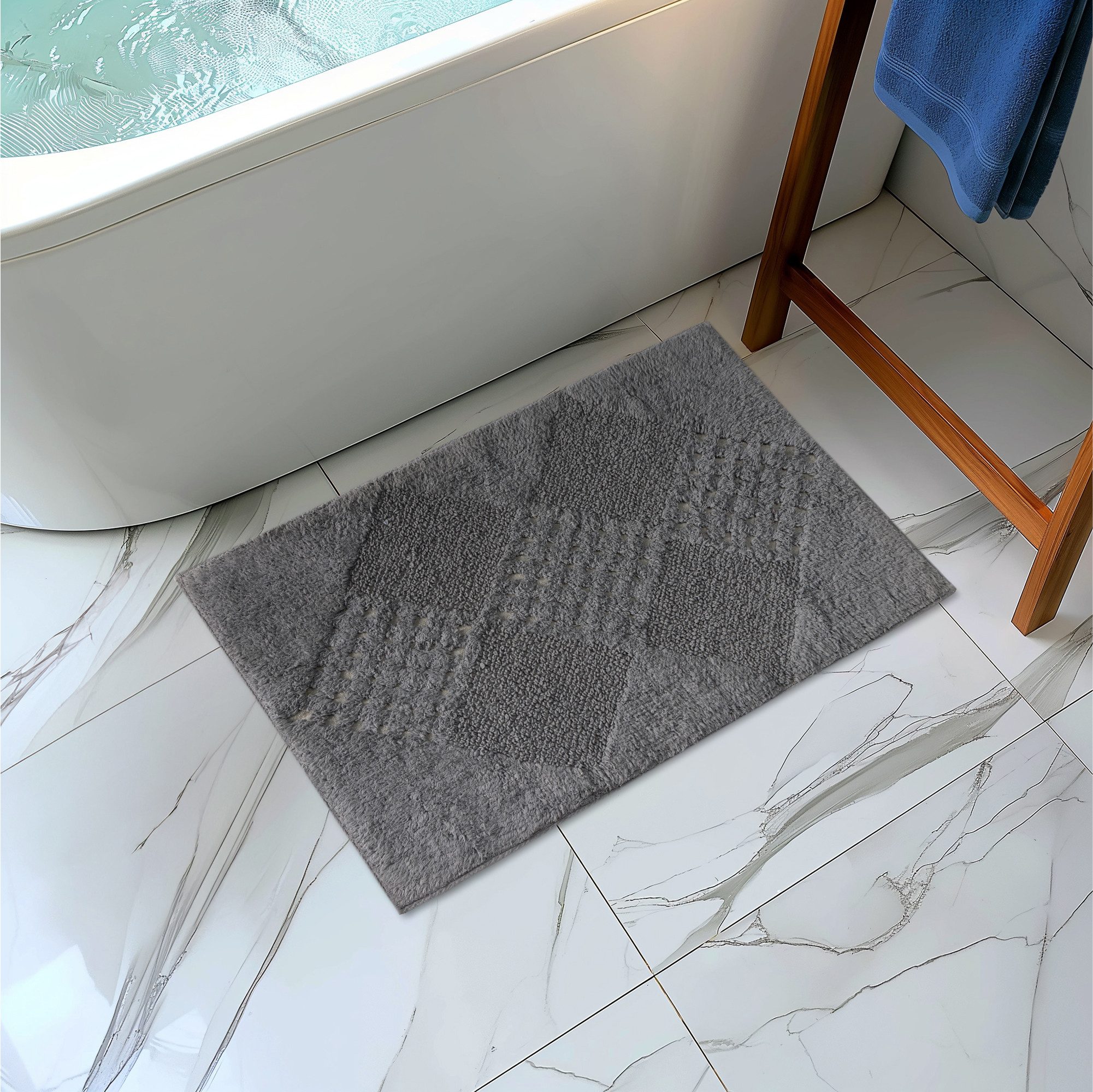 JEMIDI Badematte Badvorleger aus 100% Baumwolle günstig online kaufen