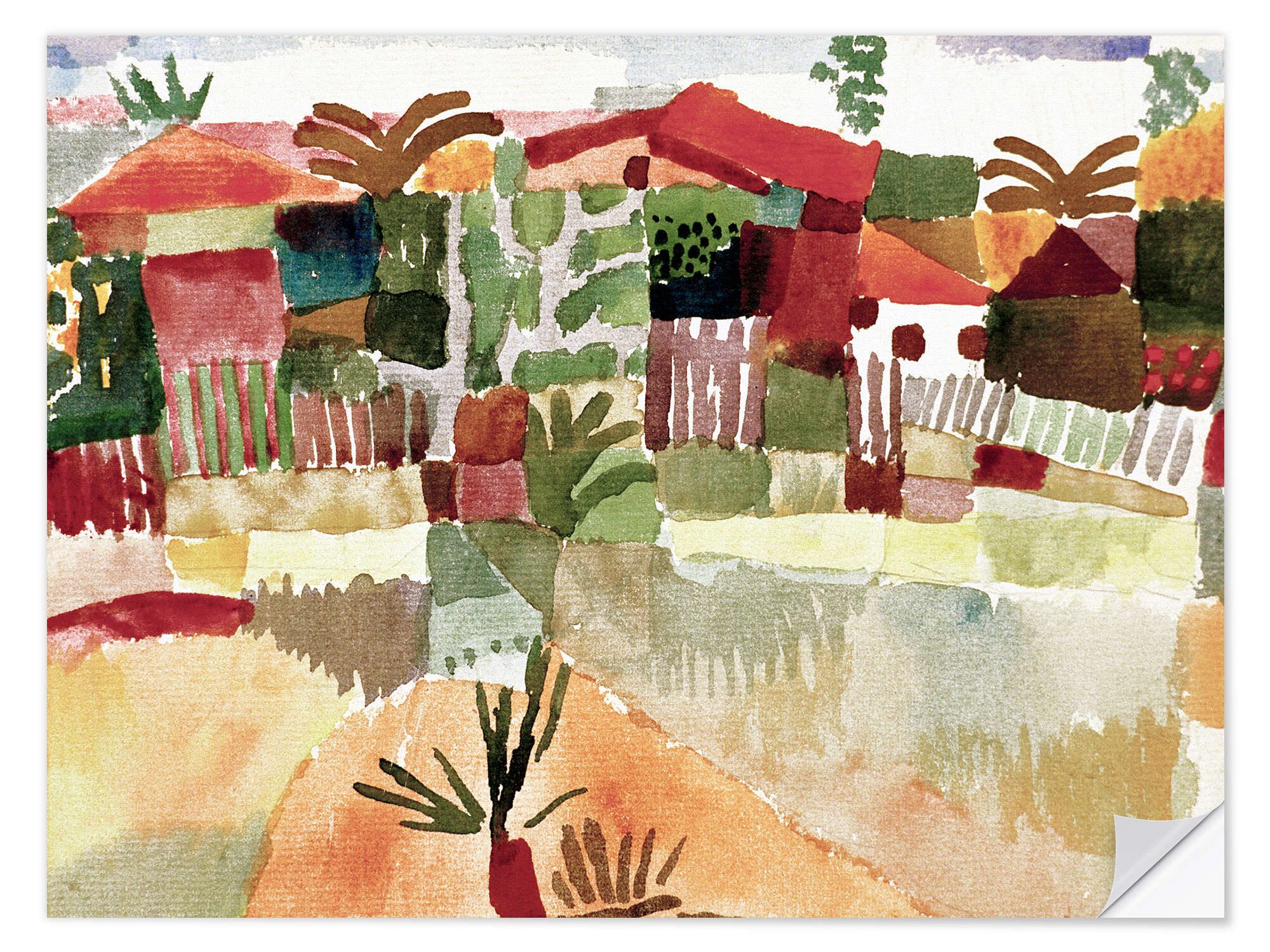 Posterlounge Wandbild St. Germain bei Tunis, Paul Klee, erhältlich als Poster, Leinwandbild, Wandsticker oder Acrylglasbild