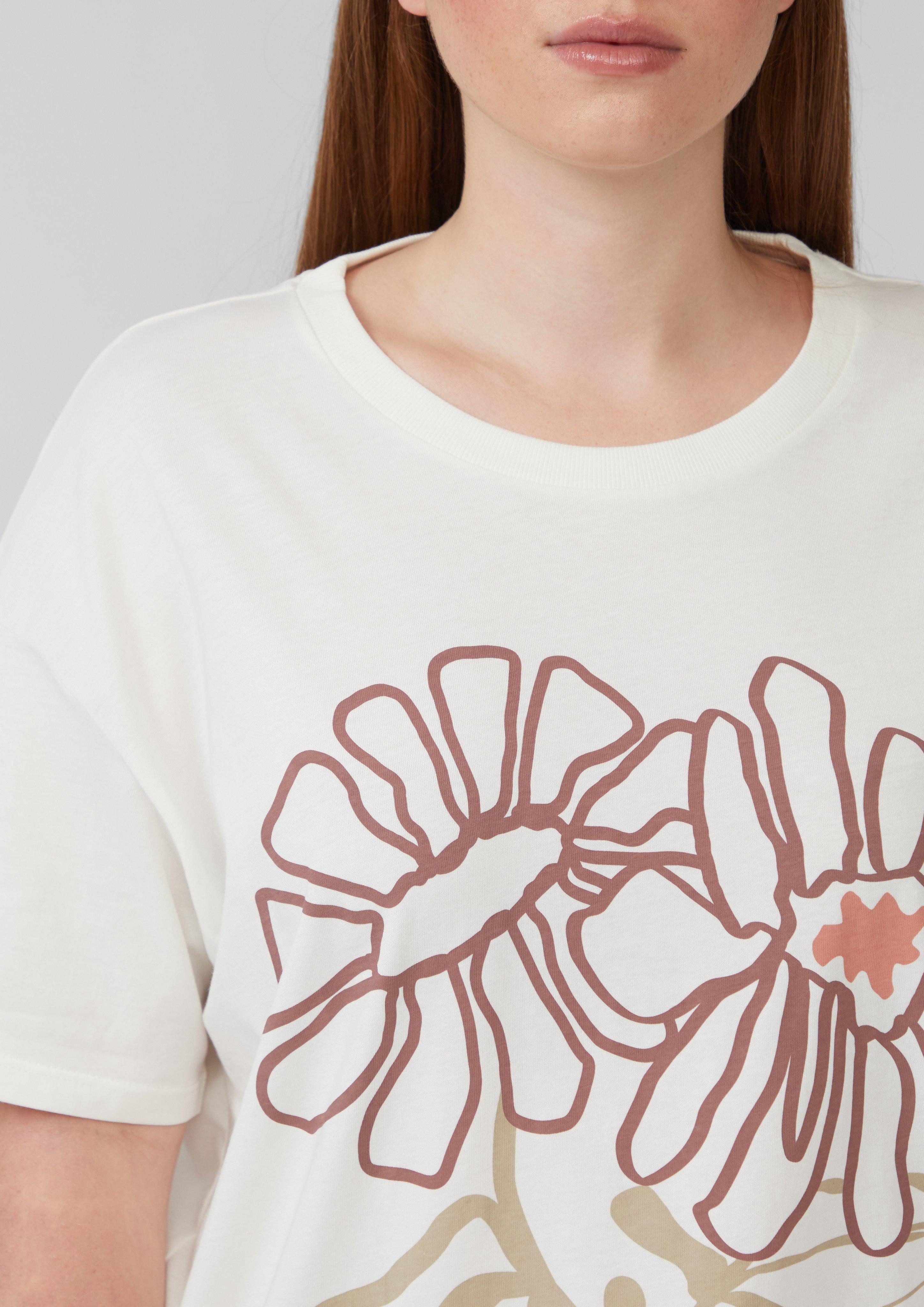QS Kurzarmshirt T-Shirt mit Frontprint günstig online kaufen