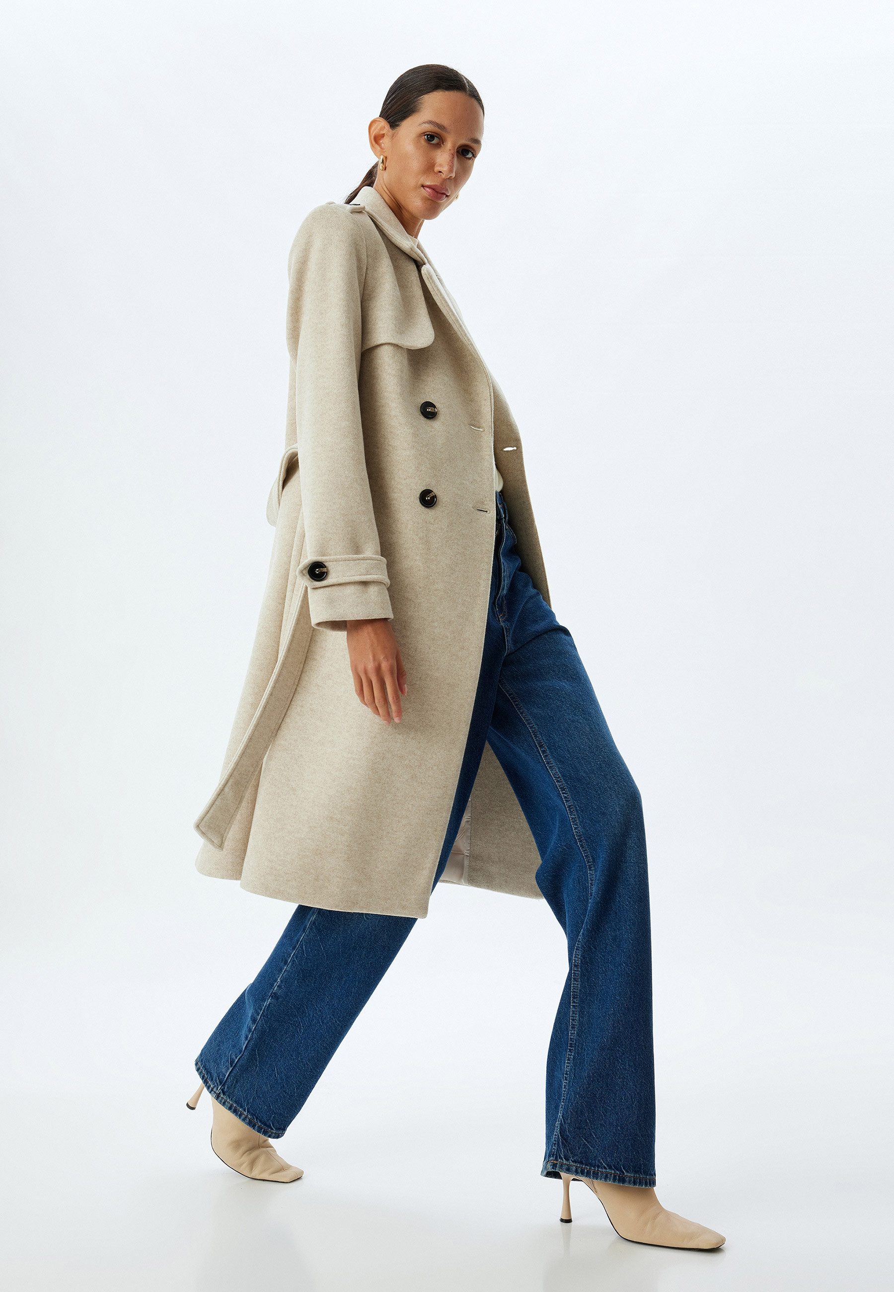 Langmantel Regular Jacket Kragen