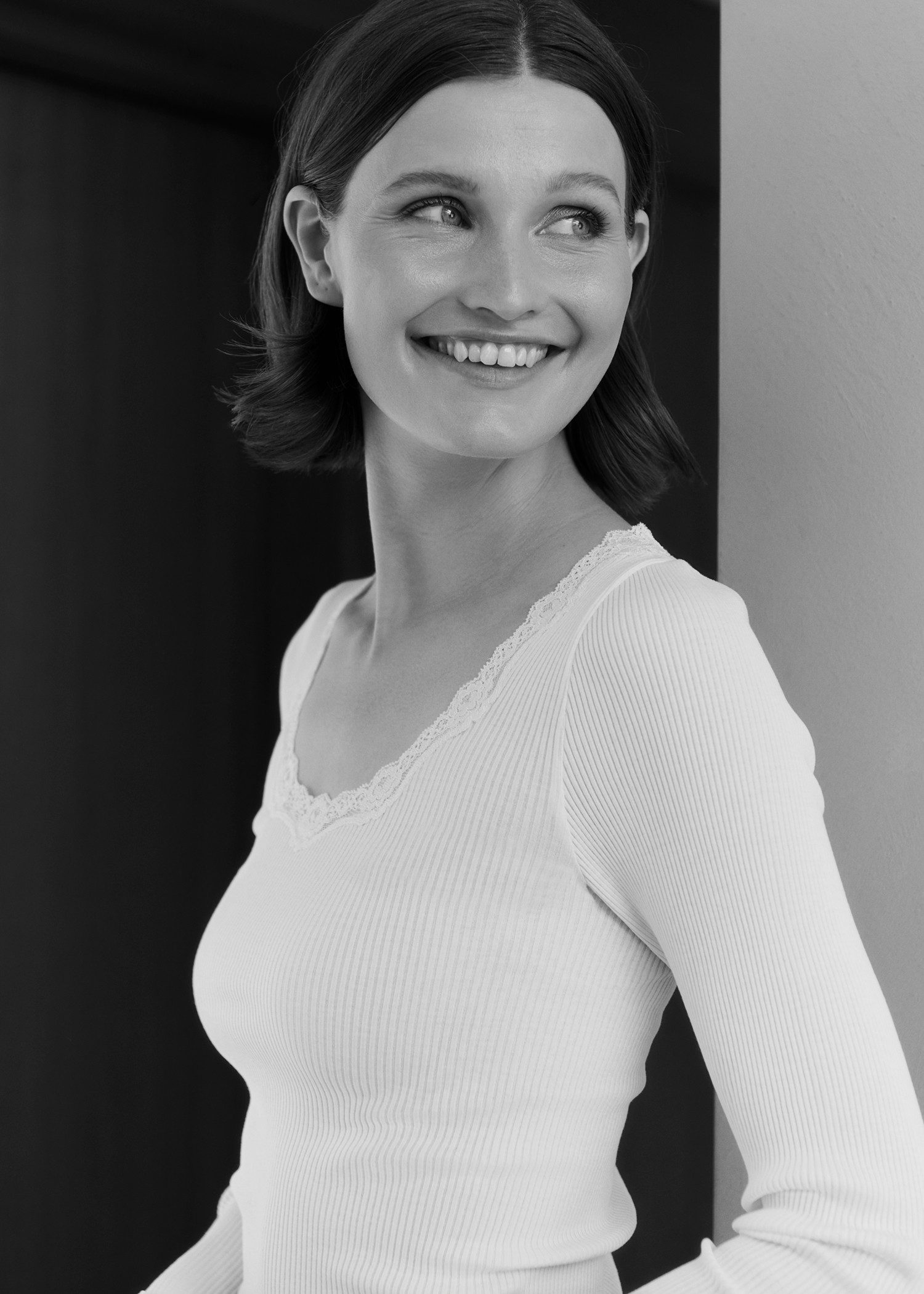 rosemunde Langarmshirt Babette Silk Blouse Langarm, mit Spitze, feminin, be günstig online kaufen