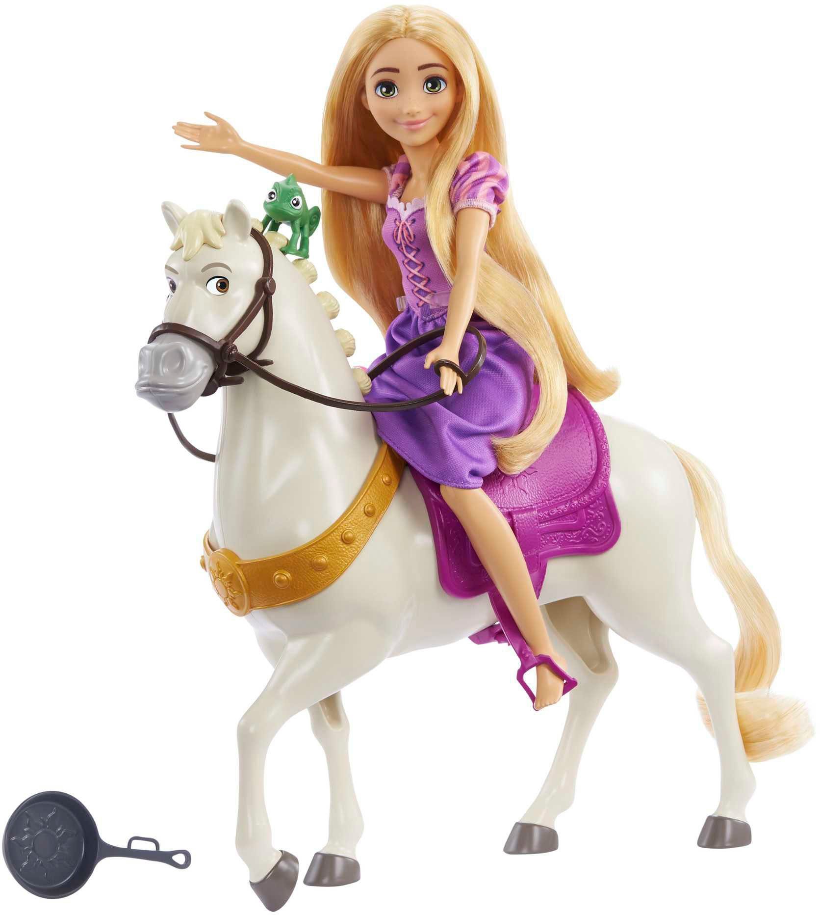 Anziehpuppe Princess, Disney Rapunzel Pferd Mattel® und Modepuppe