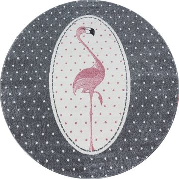 Teppich Flamingo Design, Teppium, Rechteckig, Höhe: 11 mm, Kinderteppich Flamingo Design Baby Teppich Kinderzimmer Pflegeleicht
