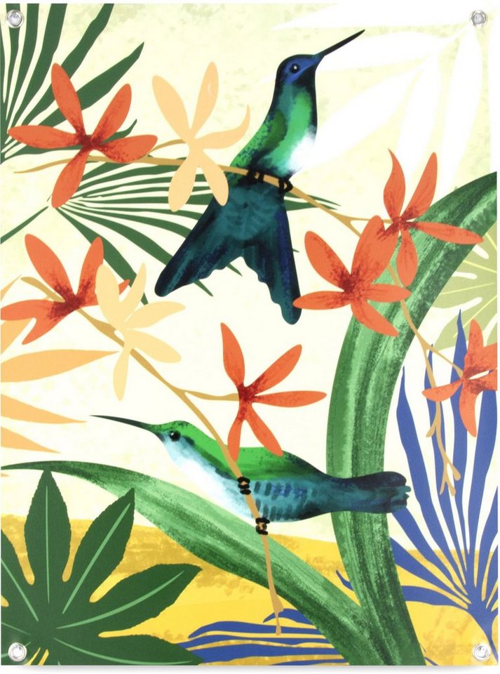 Art for the home Poster Garten -Tropical birds, (1 St), Poster, Wandbild,  Bild, Wandposter
