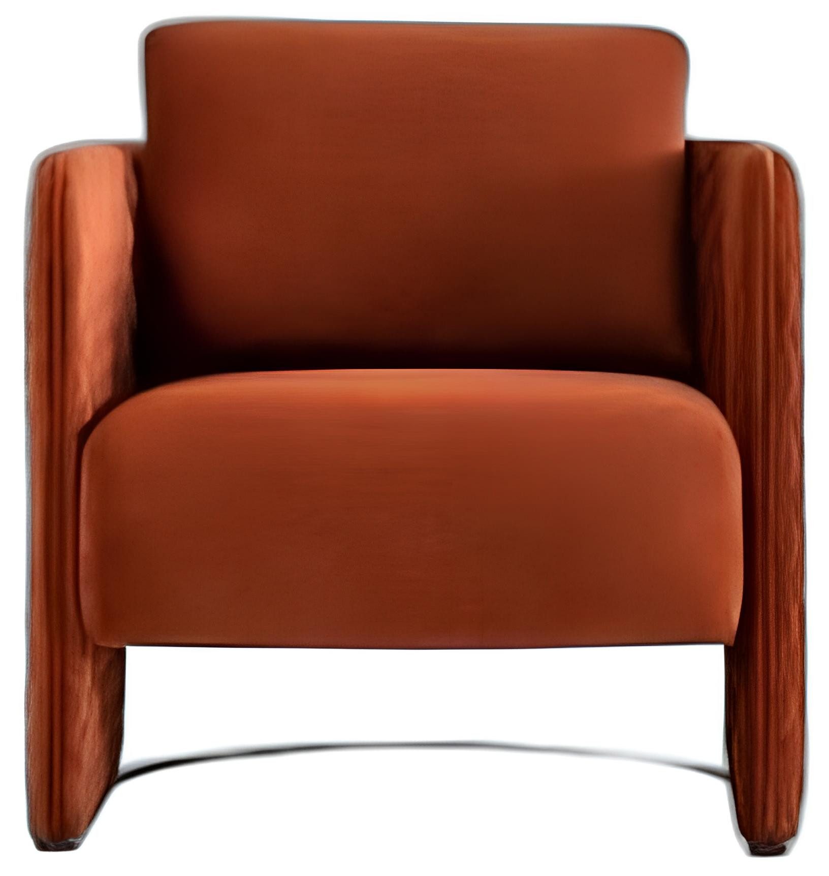 Xlmoebel Loungesessel Modischer Cocktailsessel in Rot aus hochwertigem Stoff (1-St., Sessel), Hergestellt in Europa