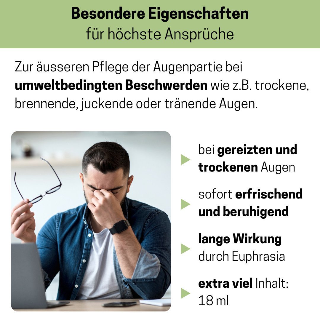 Medosan Augenpflege-Set Augenspray mit Euphrasia, gegen trockene Augen