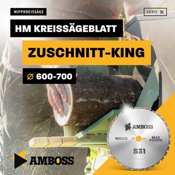 Amboss Werkzeuge Kreissägeblatt HM Kreissägeblatt - 600 x 4/3.0 x 30 Z40 TZ, 30 mm (Bohrung) TZ (Zahnform) positiv (Zahnstellung) 2, 7, 42
