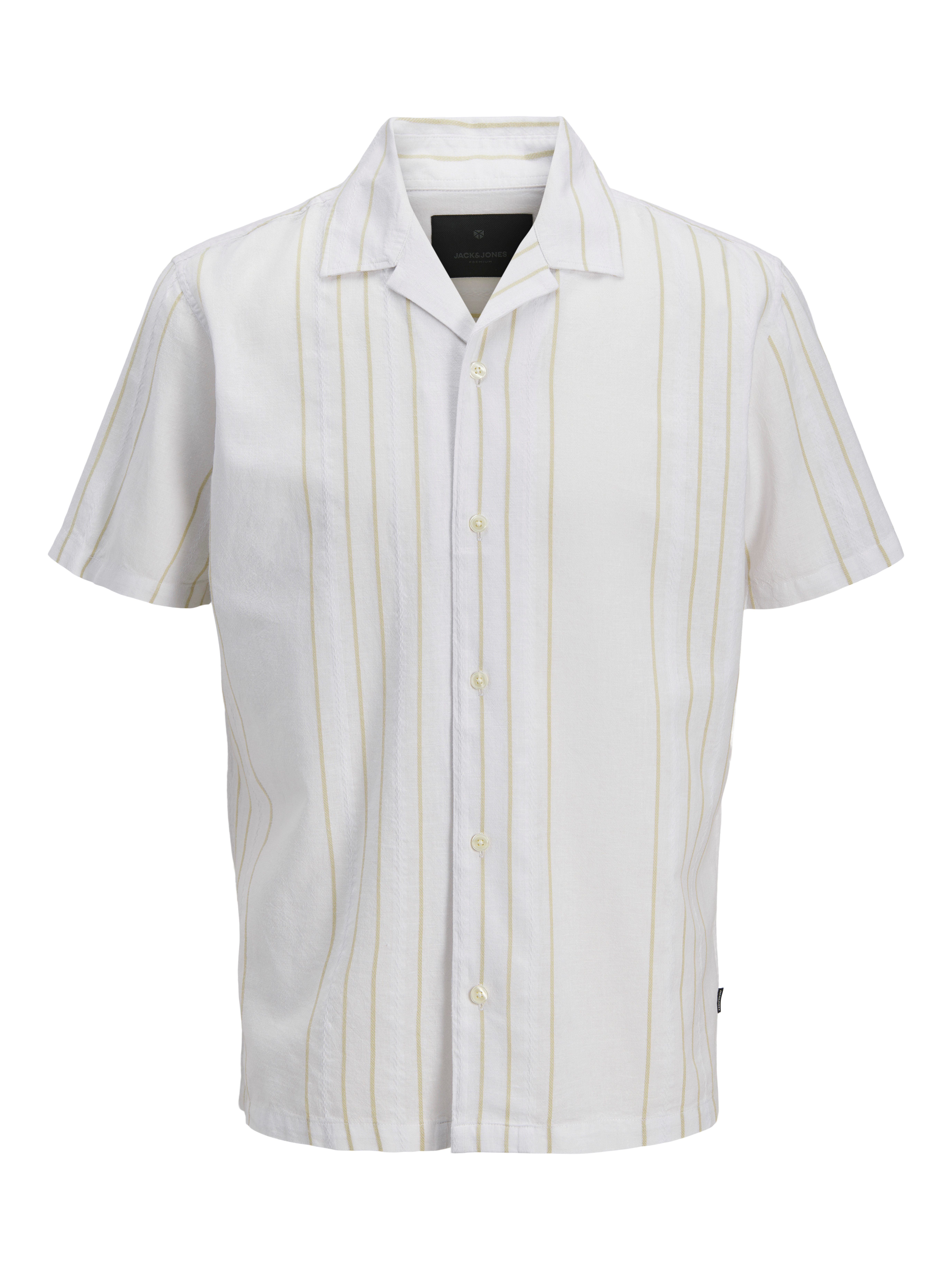 Jack & Jones Kurzarmhemd JPRBLARIVER LINEN BL. DOBBY SS SHIRT SN mit Resort Kragen – Bild 3 von 3