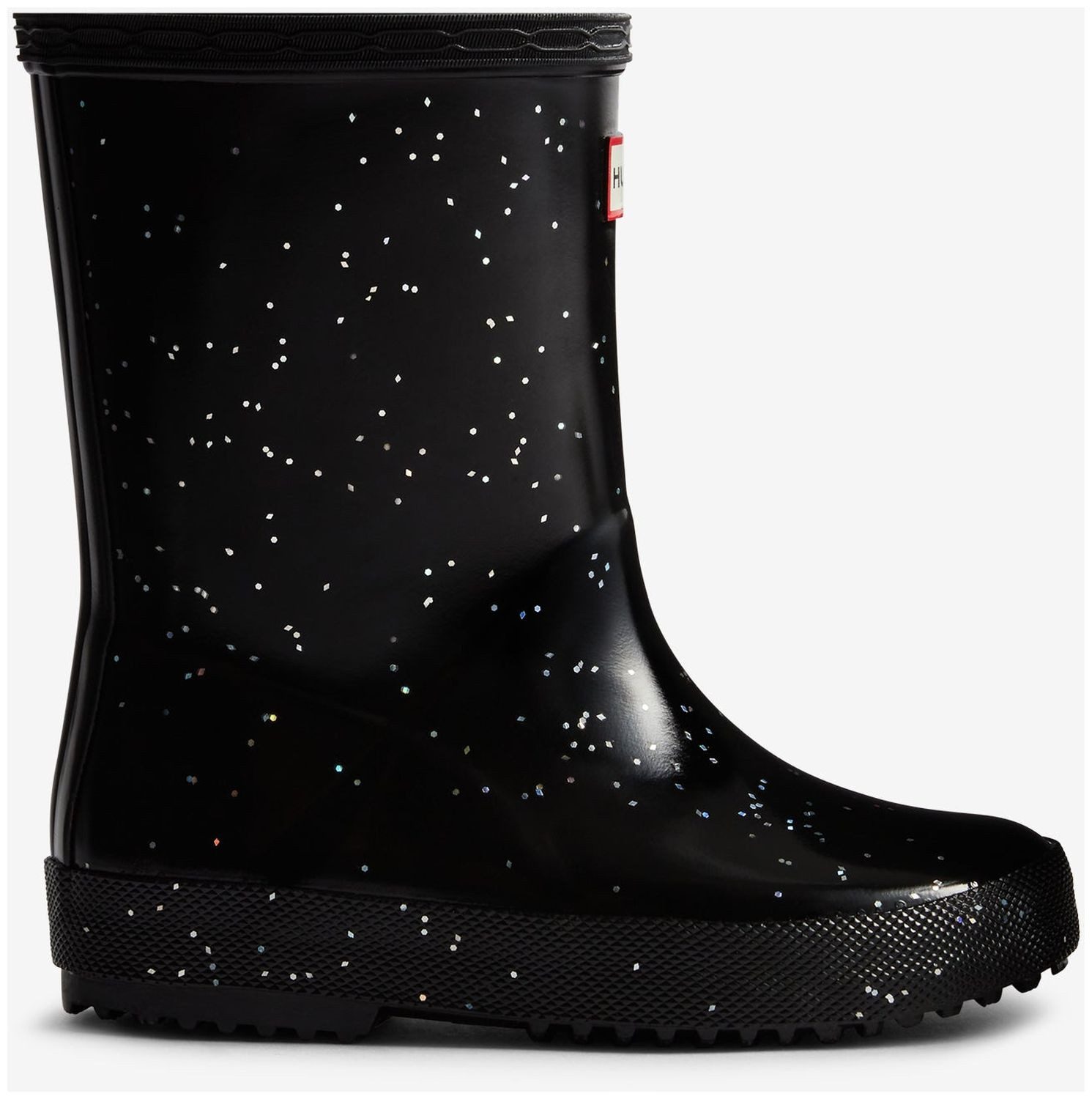 Hunter Hunter Kids First Giant Glitter Boot Black Sneaker