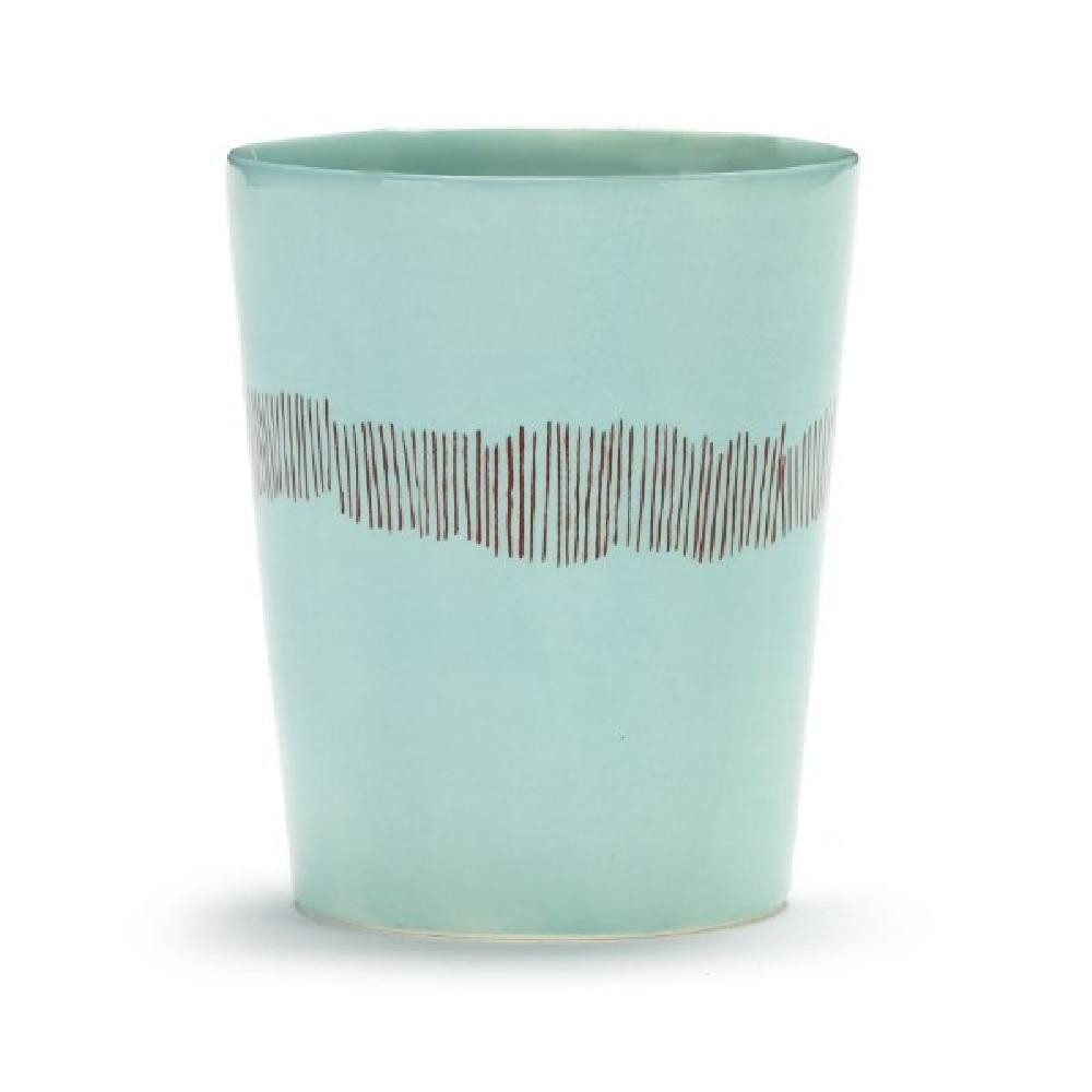 Serax Tasse Teetasse Feast Azure Swirl-Stripes Red