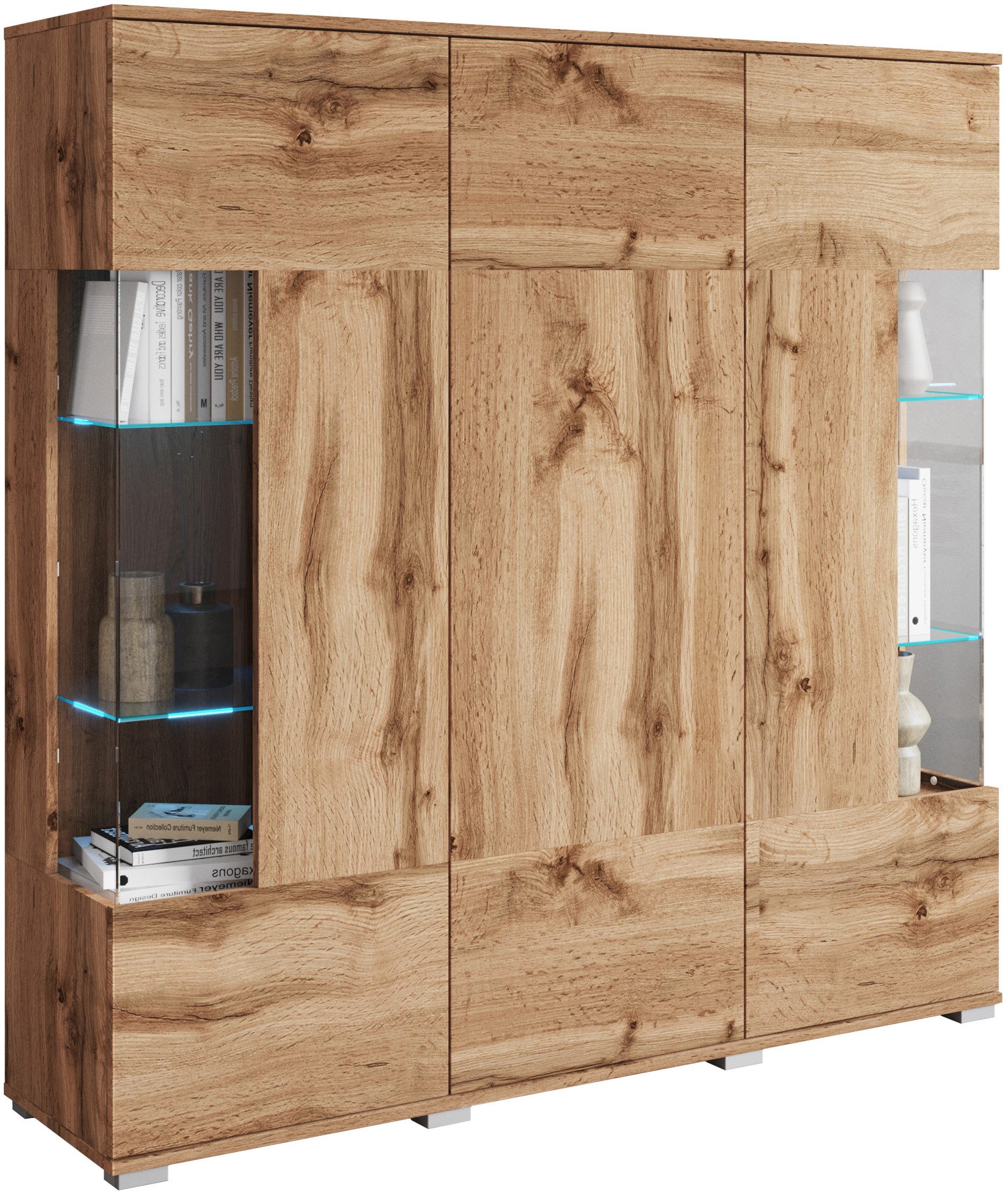 Highboard KENIA Eichefarbe Votan - toller Stauraum
