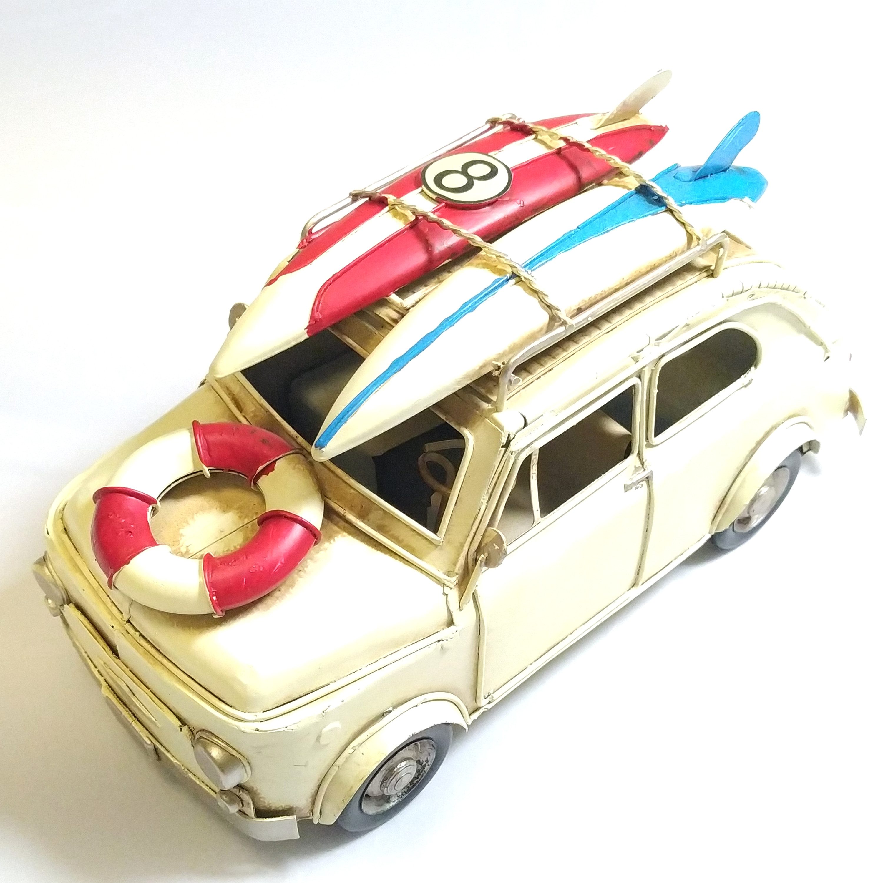 Dynasun Modellauto Car 2004D-2629, (1-tlg), Auto Car Surfing 26cm aus Metall, Vintage Automodell Oldtimer