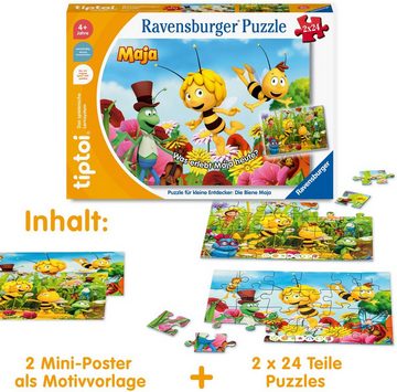 Ravensburger Puzzle tiptoi® Puzzle für kleine Entdecker: Die Biene Maja, 24 Puzzleteile, Made in Europe, FSC® - schützt Wald - weltweit