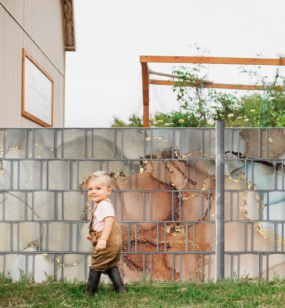 MyMaxxi Sichtschutzstreifen Sichtschutzstreifen Marmor grau gold günstig online kaufen
