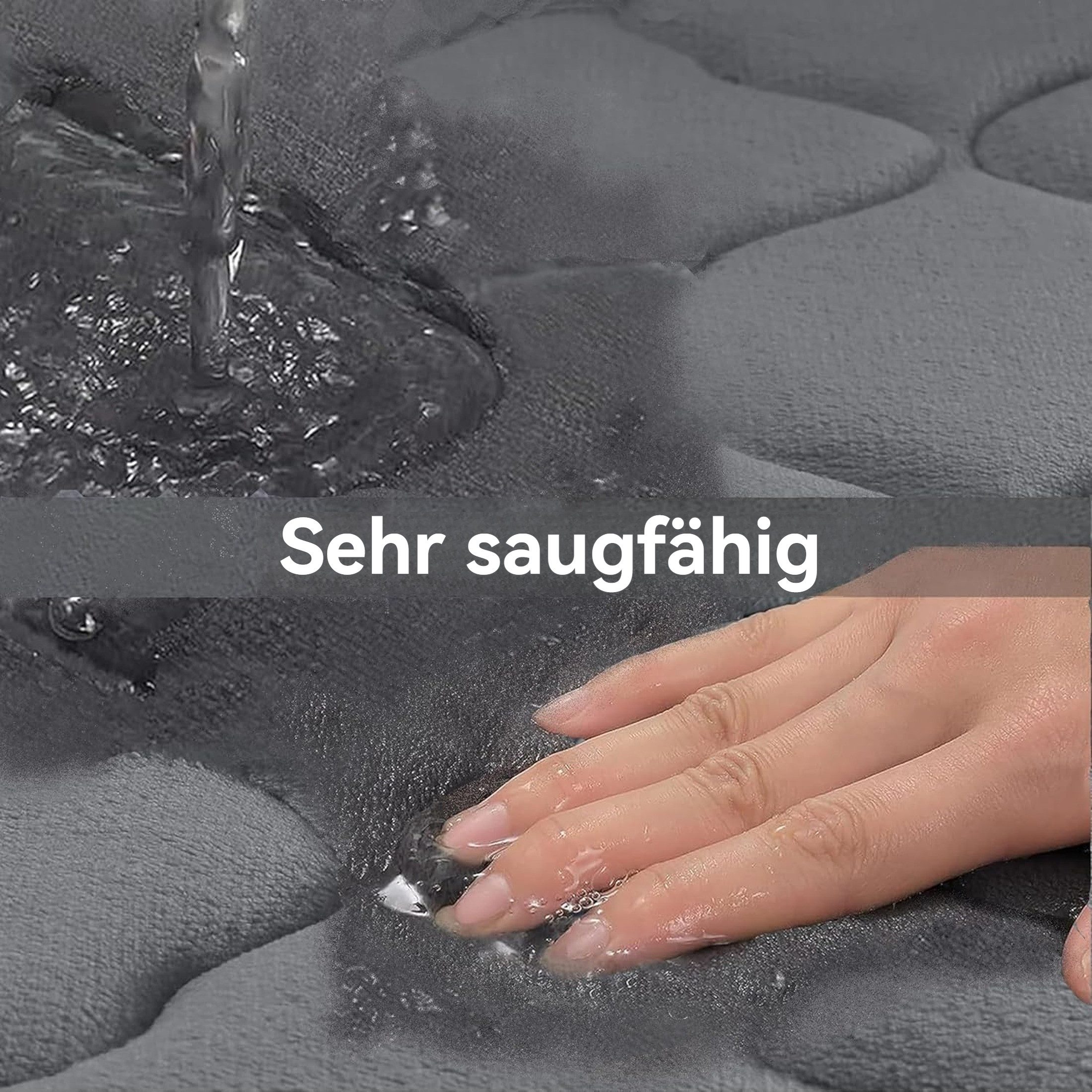 YINDN Badematte 4-tlg. Badteppichset, Stand-WC Set, günstig online kaufen
