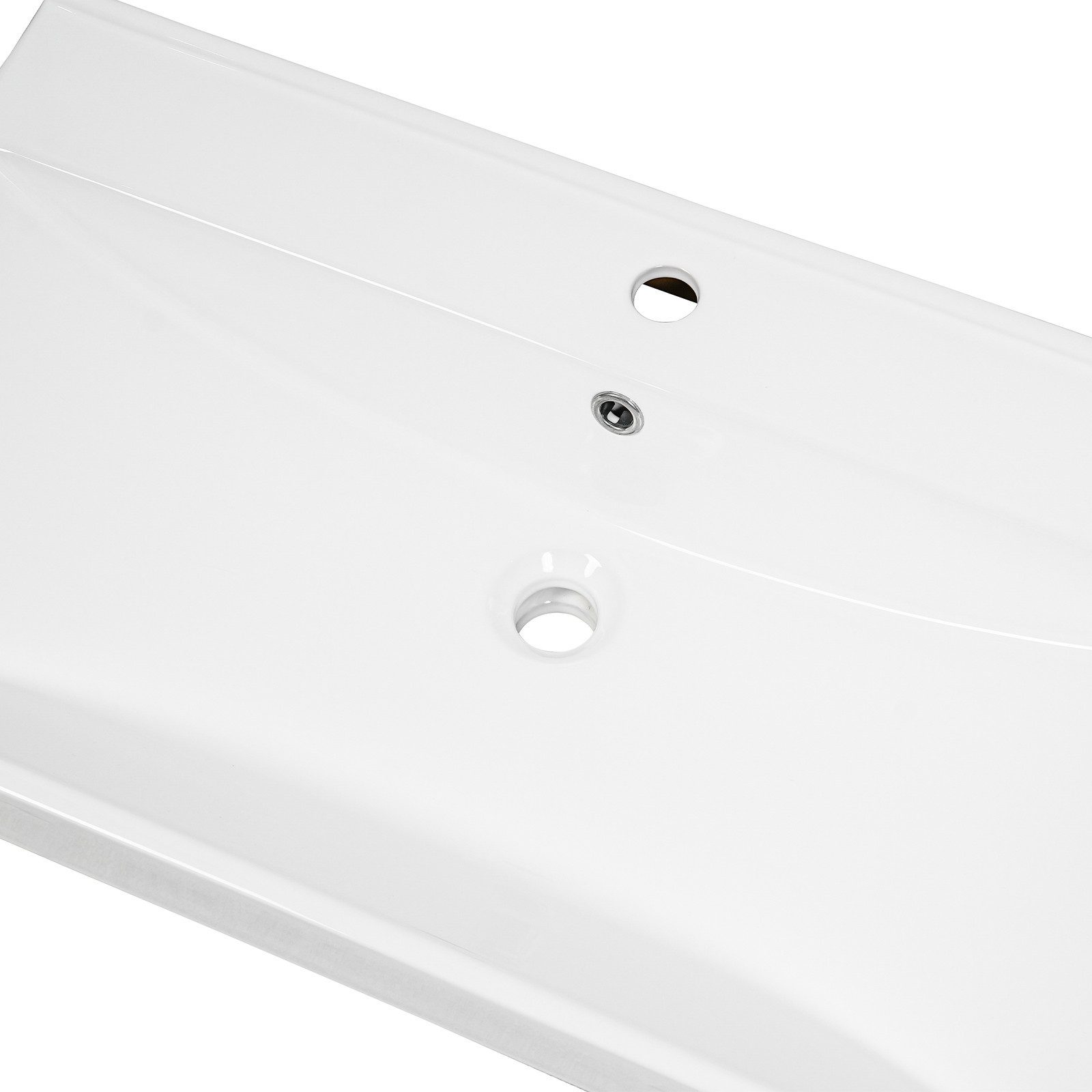 welltime Einbauwaschbecken Trento Deluxe, Mit Nano Glasur in 51,61,81,101 und 121cm erhältlich.